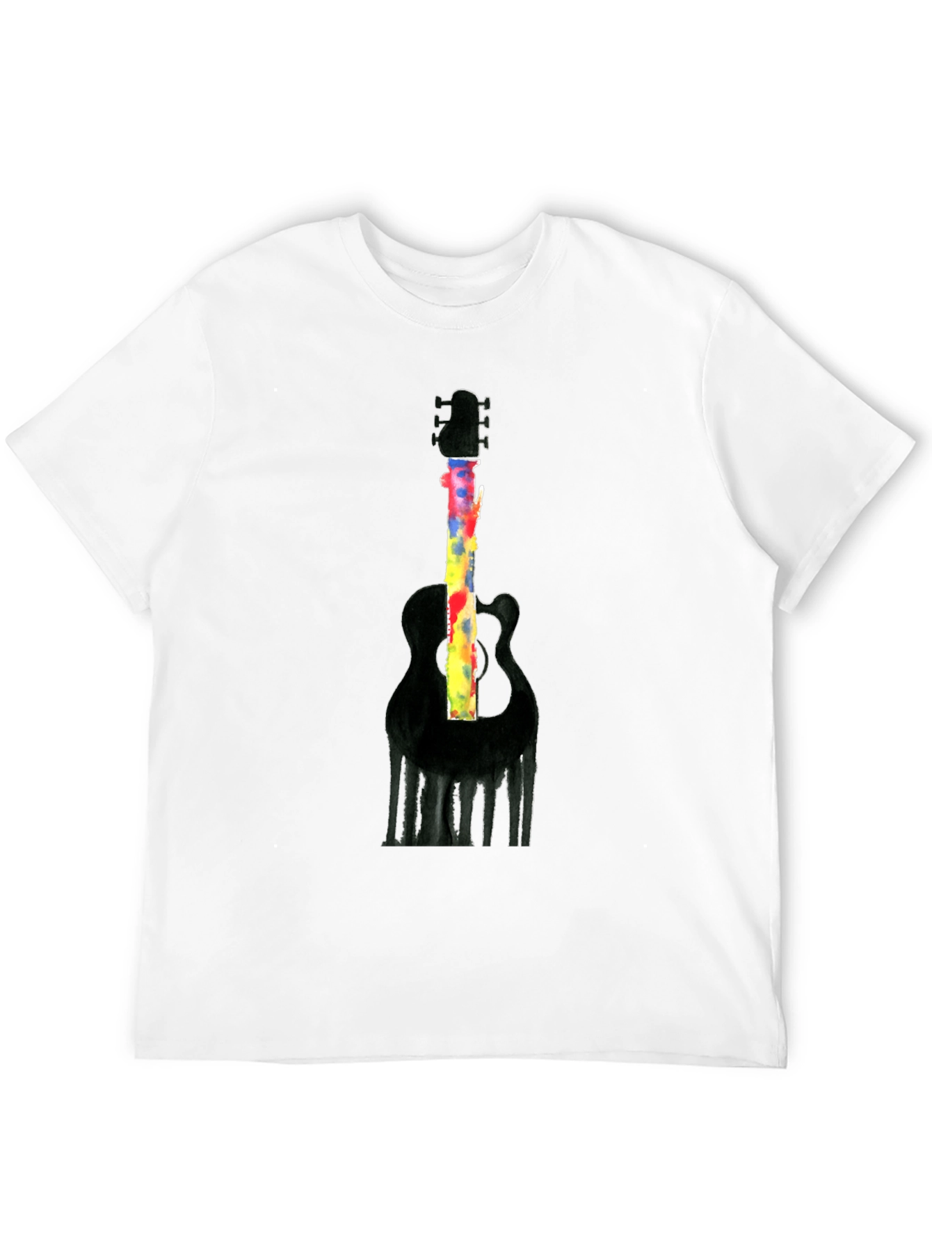 Guitar Graphic Mens Black T-Shirt