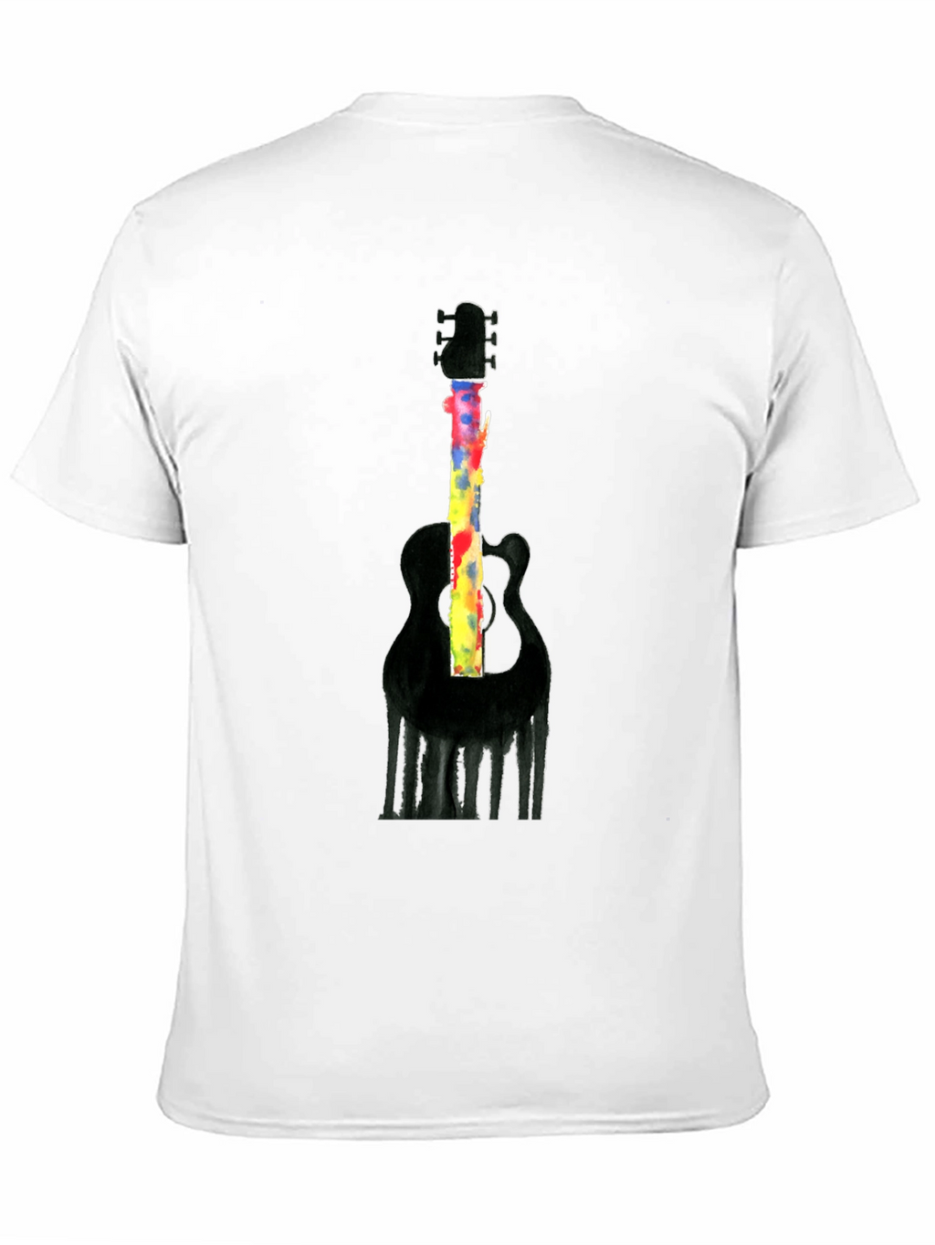 Guitar Graphic Mens Black T-Shirt