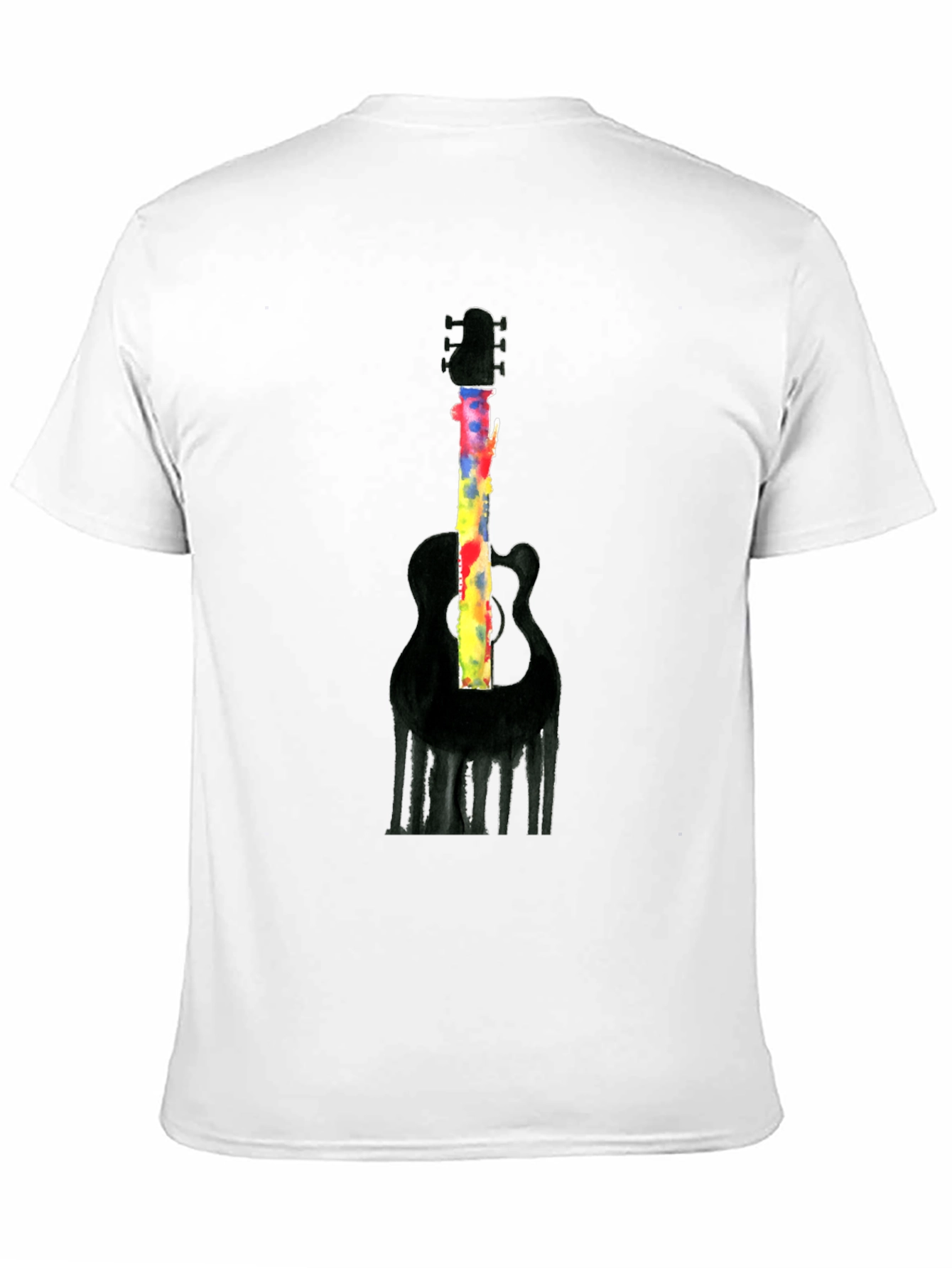 Guitar Graphic Mens Black T-Shirt