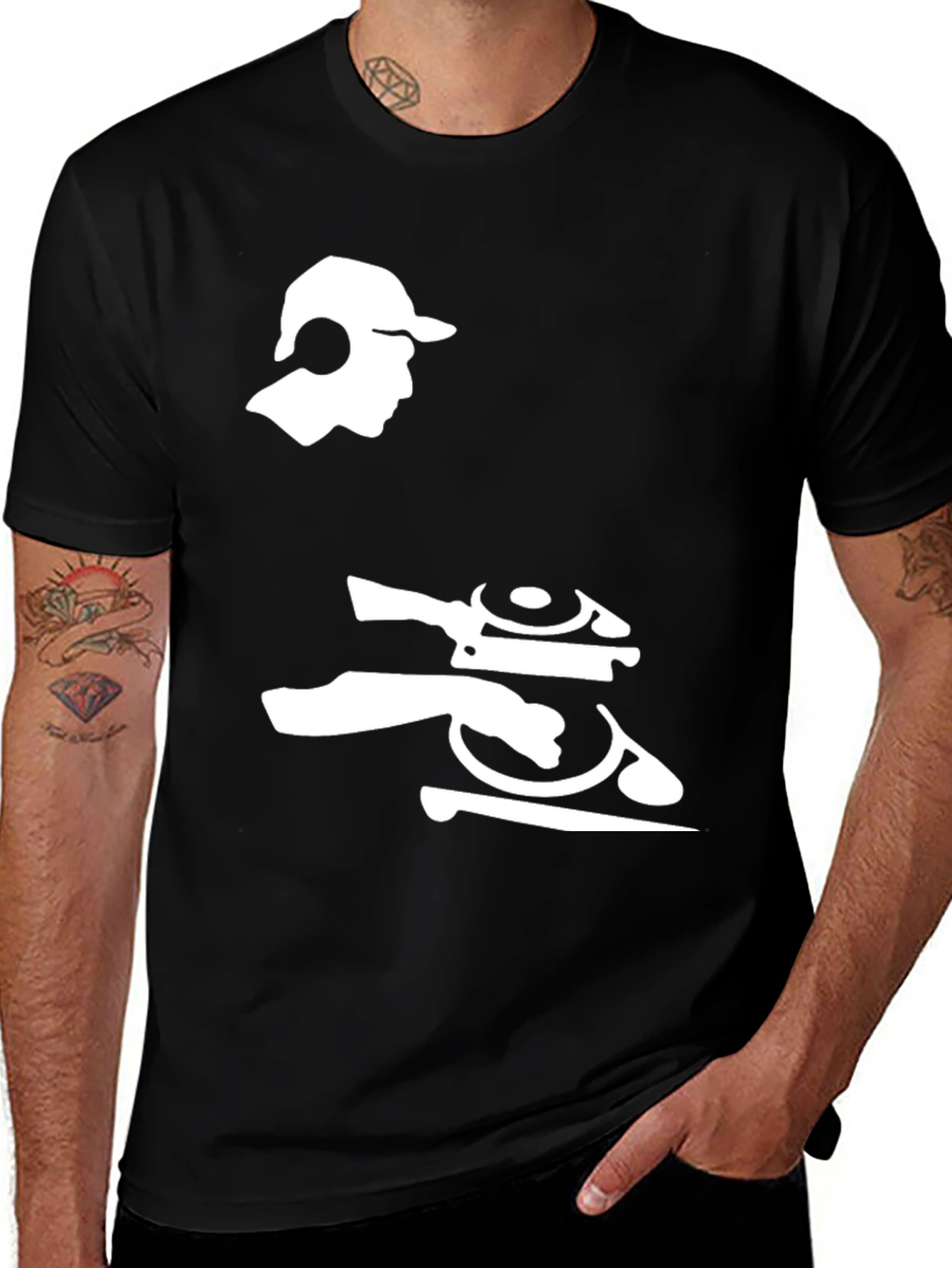 DJ Turntable Graphic T-Shirt - Cool Music Lover Tee