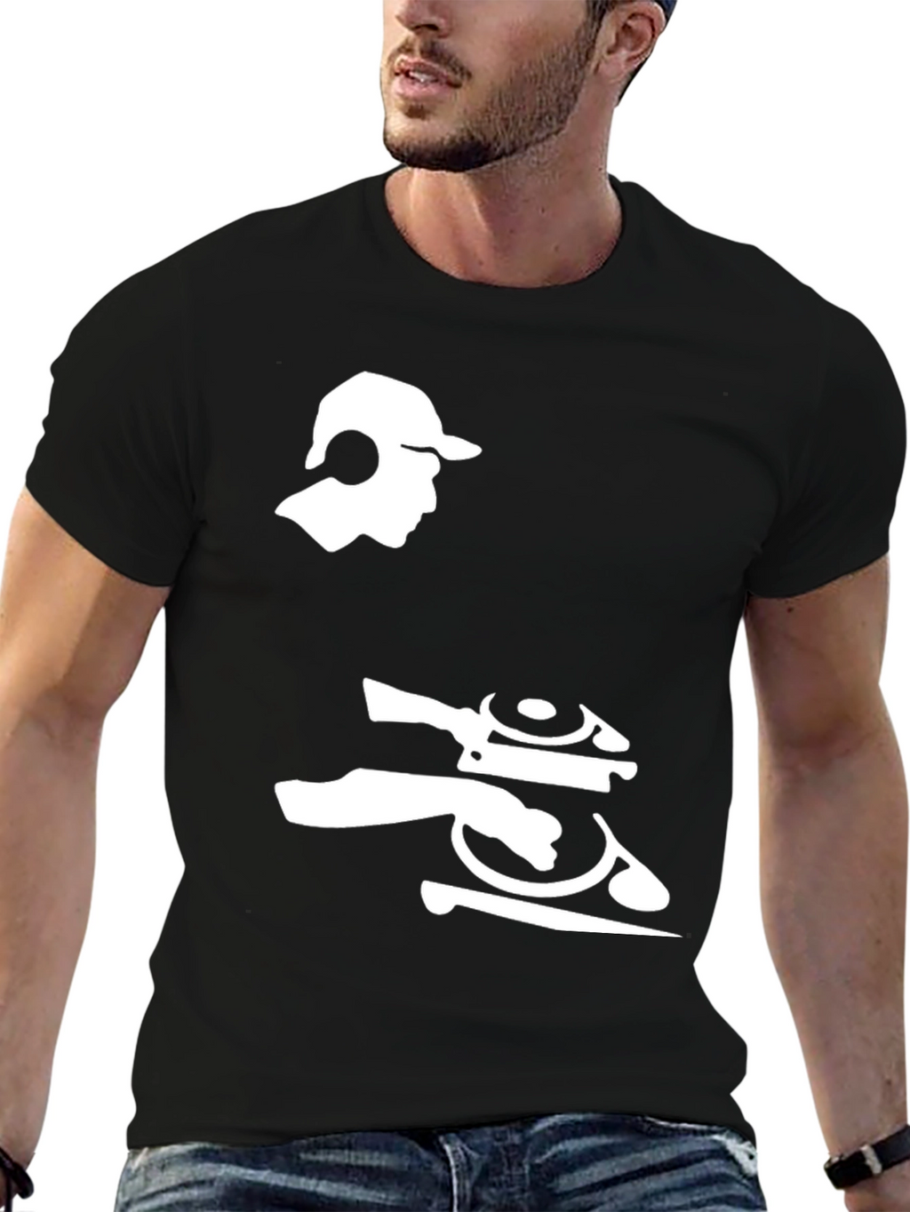 DJ Turntable Graphic T-Shirt - Cool Music Lover Tee