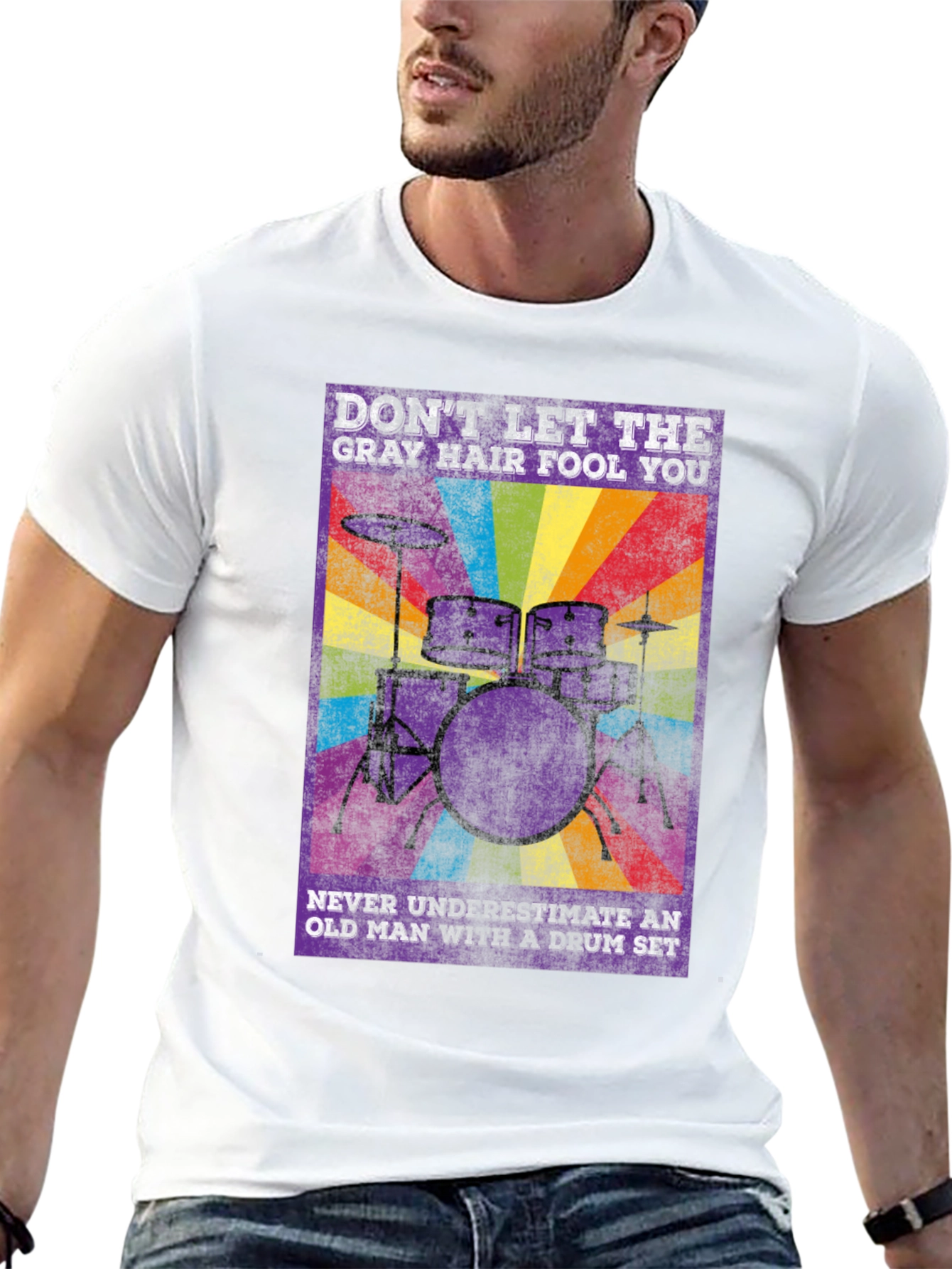 Dont Let Gray Hair Fool You Drum Set T-Shirt