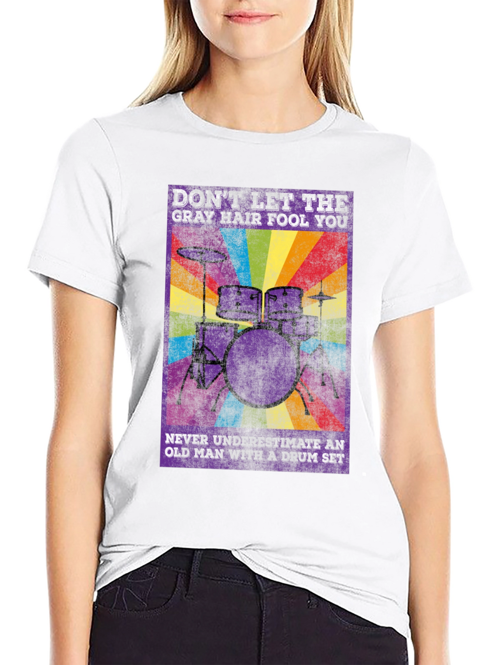 Dont Let Gray Hair Fool You Drum Set T-Shirt