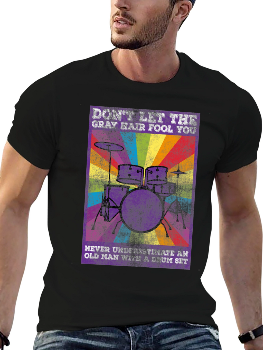Dont Let Gray Hair Fool You Drum Set T-Shirt