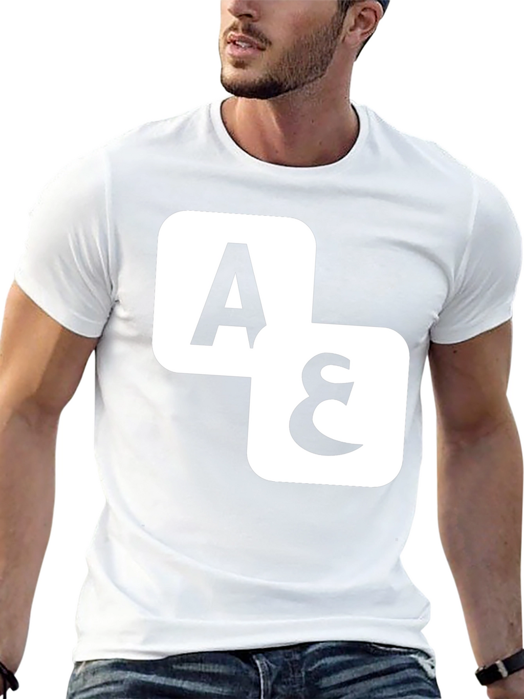 A&E Black T-Shirt: Iconic Tile Design