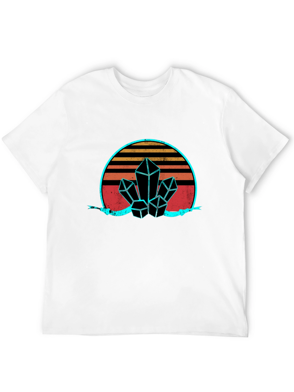 Retro Crystal Graphic Tee - Black