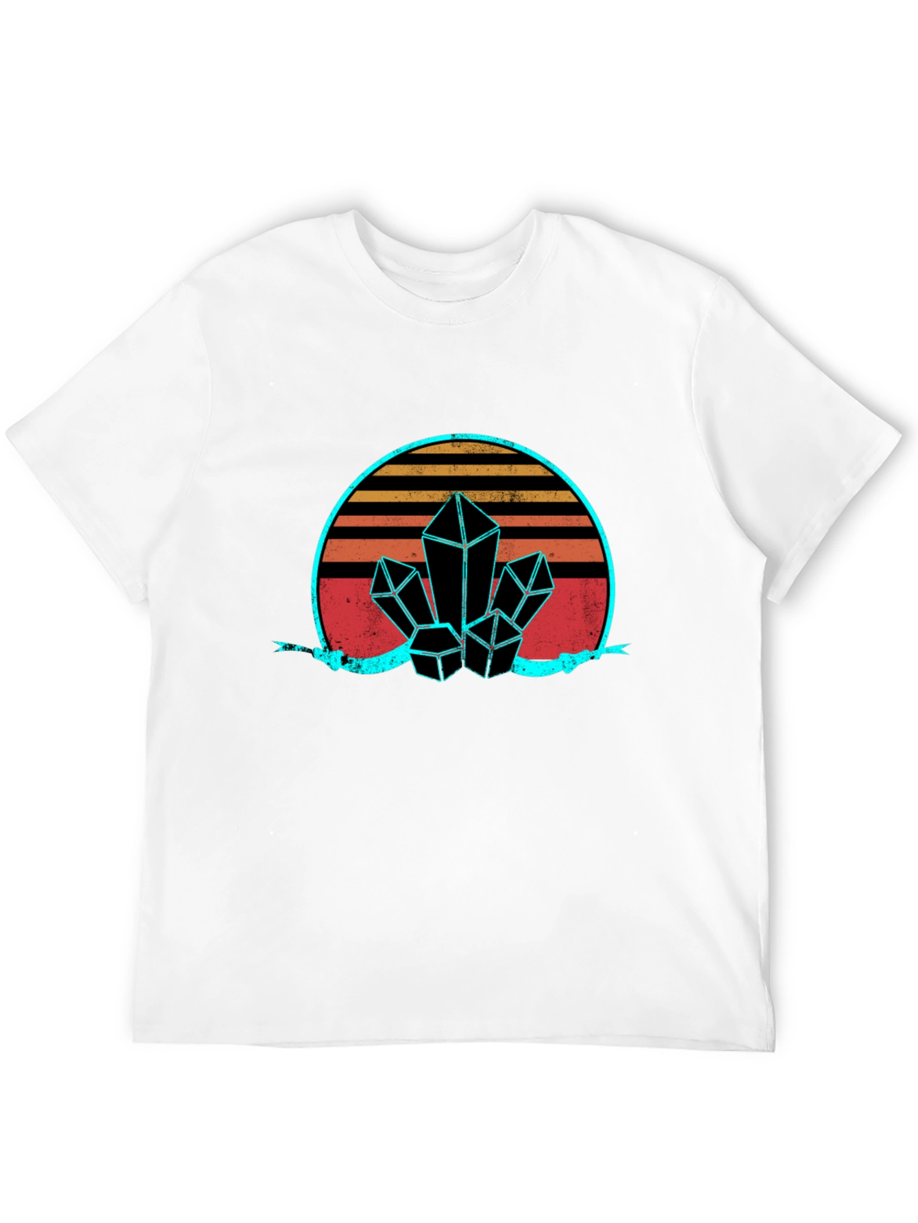 Retro Crystal Graphic Tee - Black