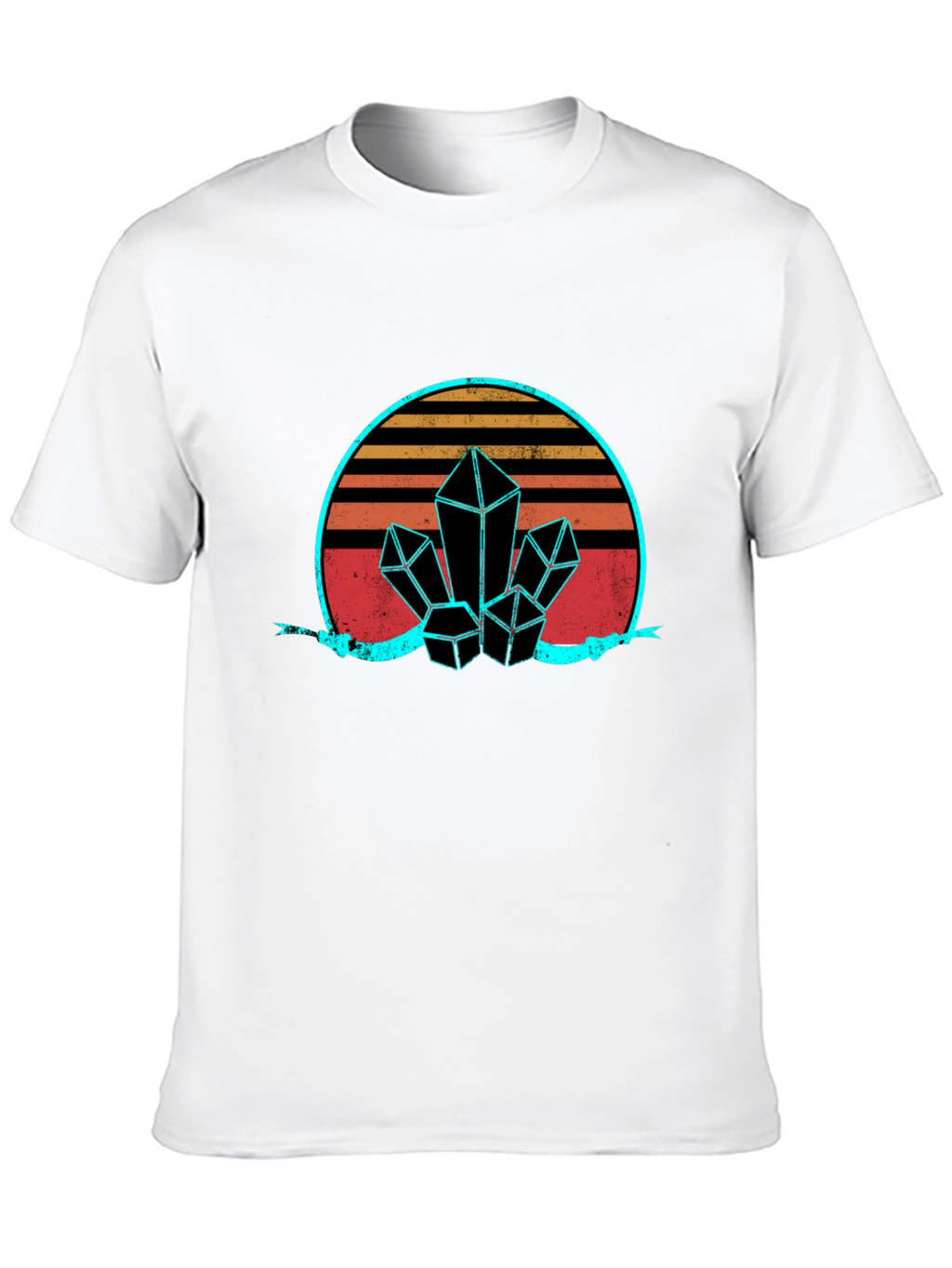 Retro Crystal Graphic Tee - Black
