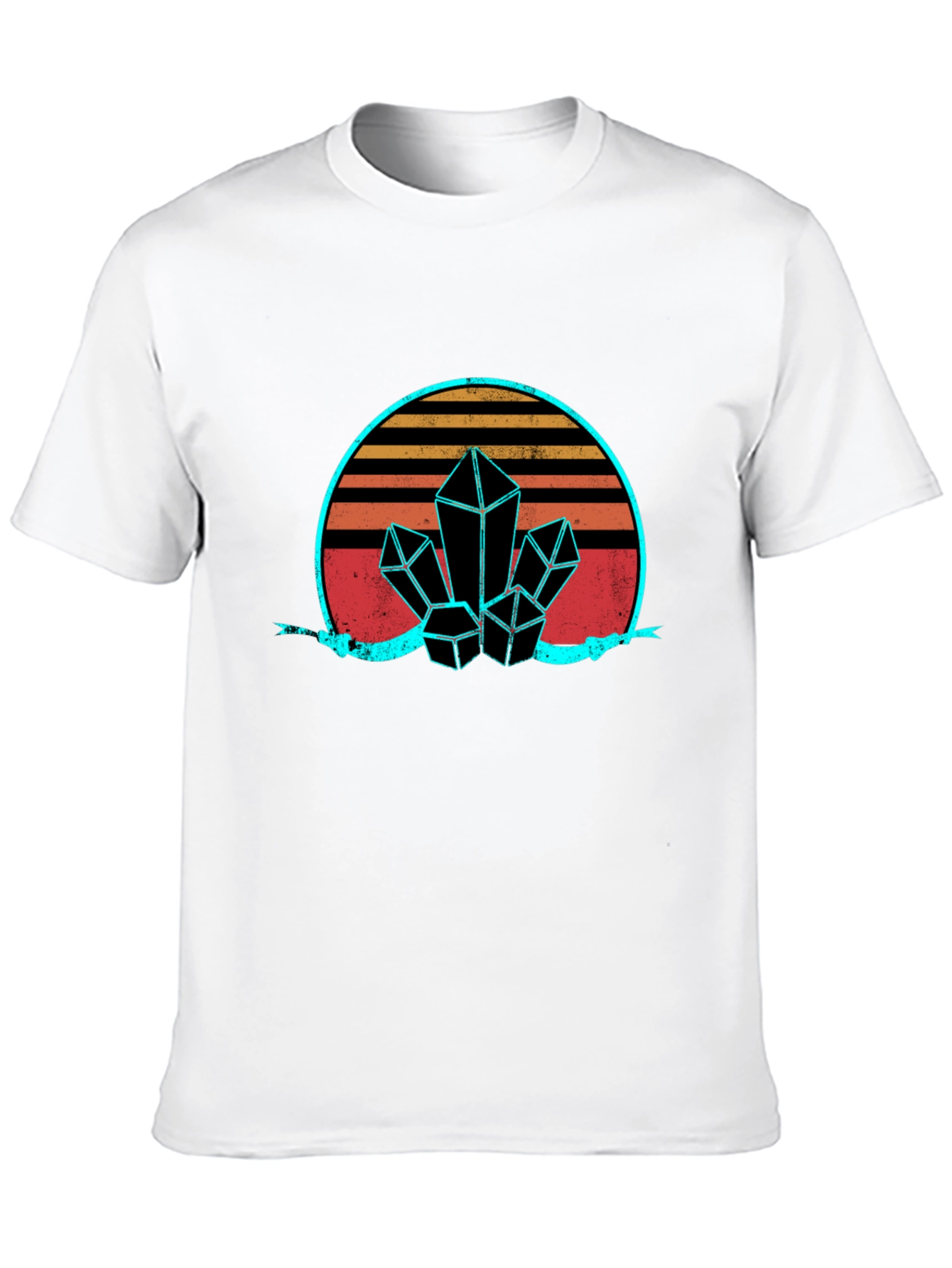 Retro Crystal Graphic Tee - Black