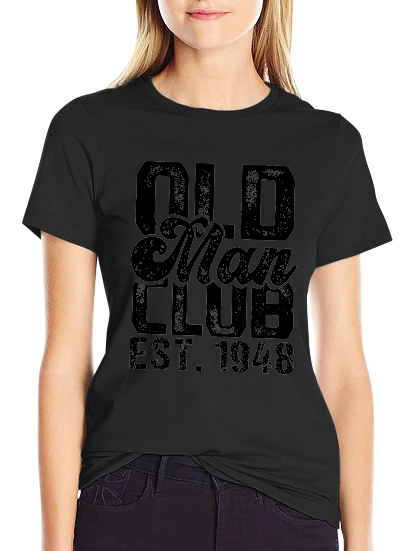 Old Man Club EST. 1948 Black T-Shirt