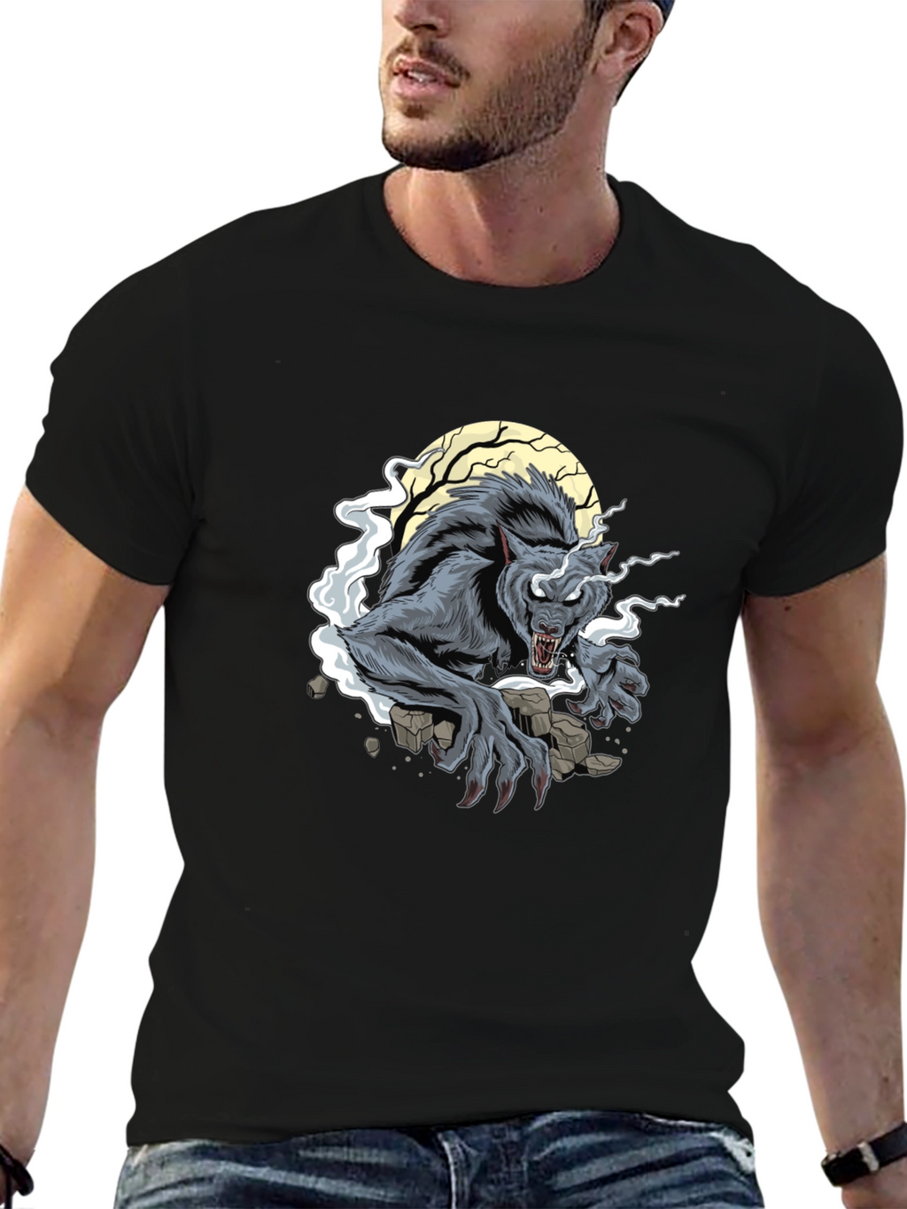 Werewolf Moon Graphic T-Shirt