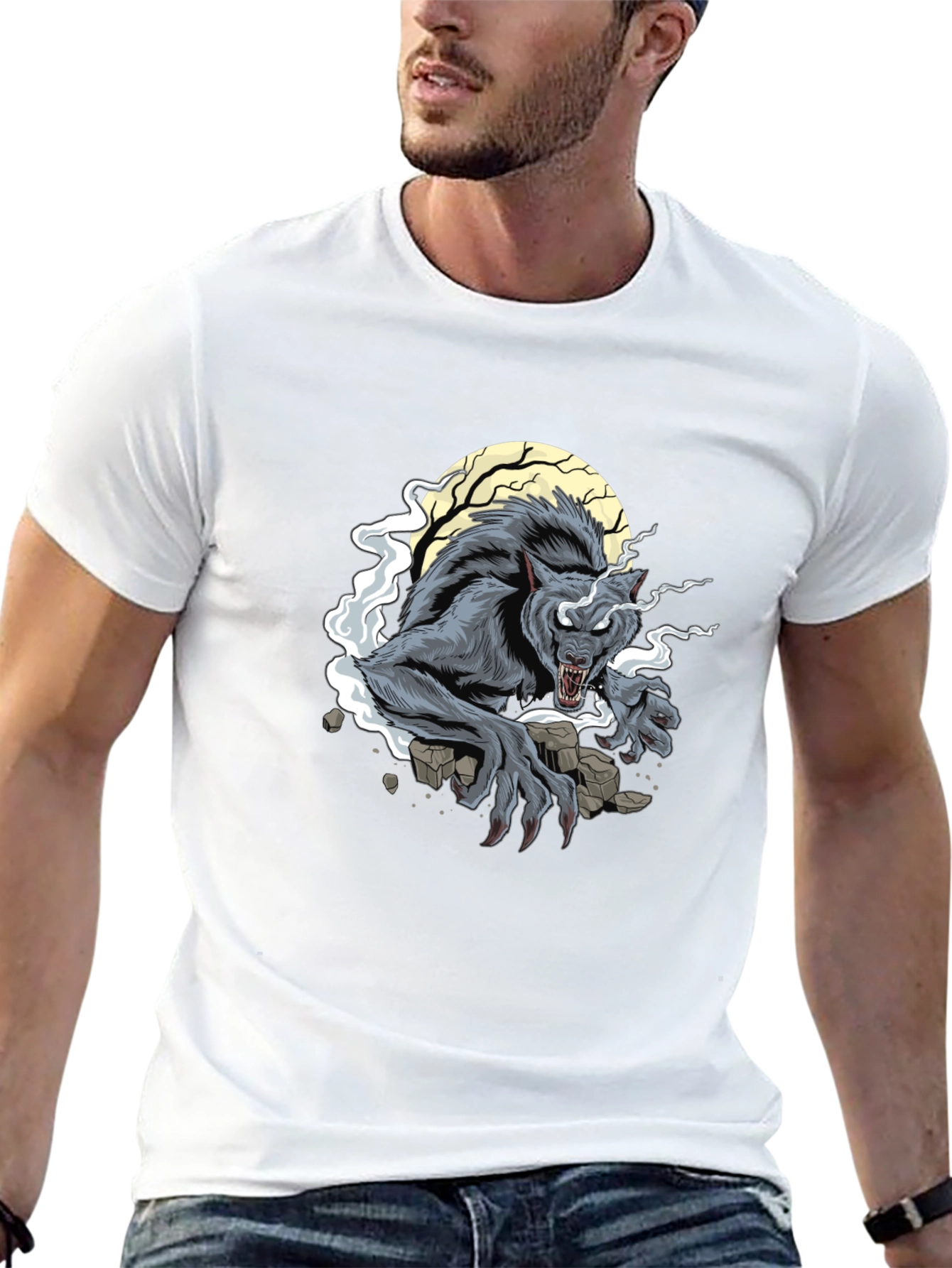 Werewolf Moon Graphic T-Shirt