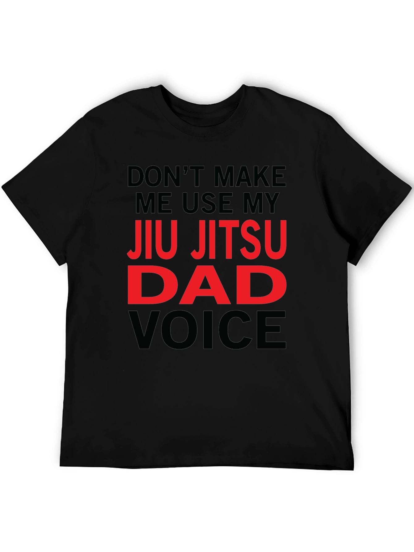 Jiu Jitsu Dad Voice Graphic Tee - Black Cotton Blend T-Shirt