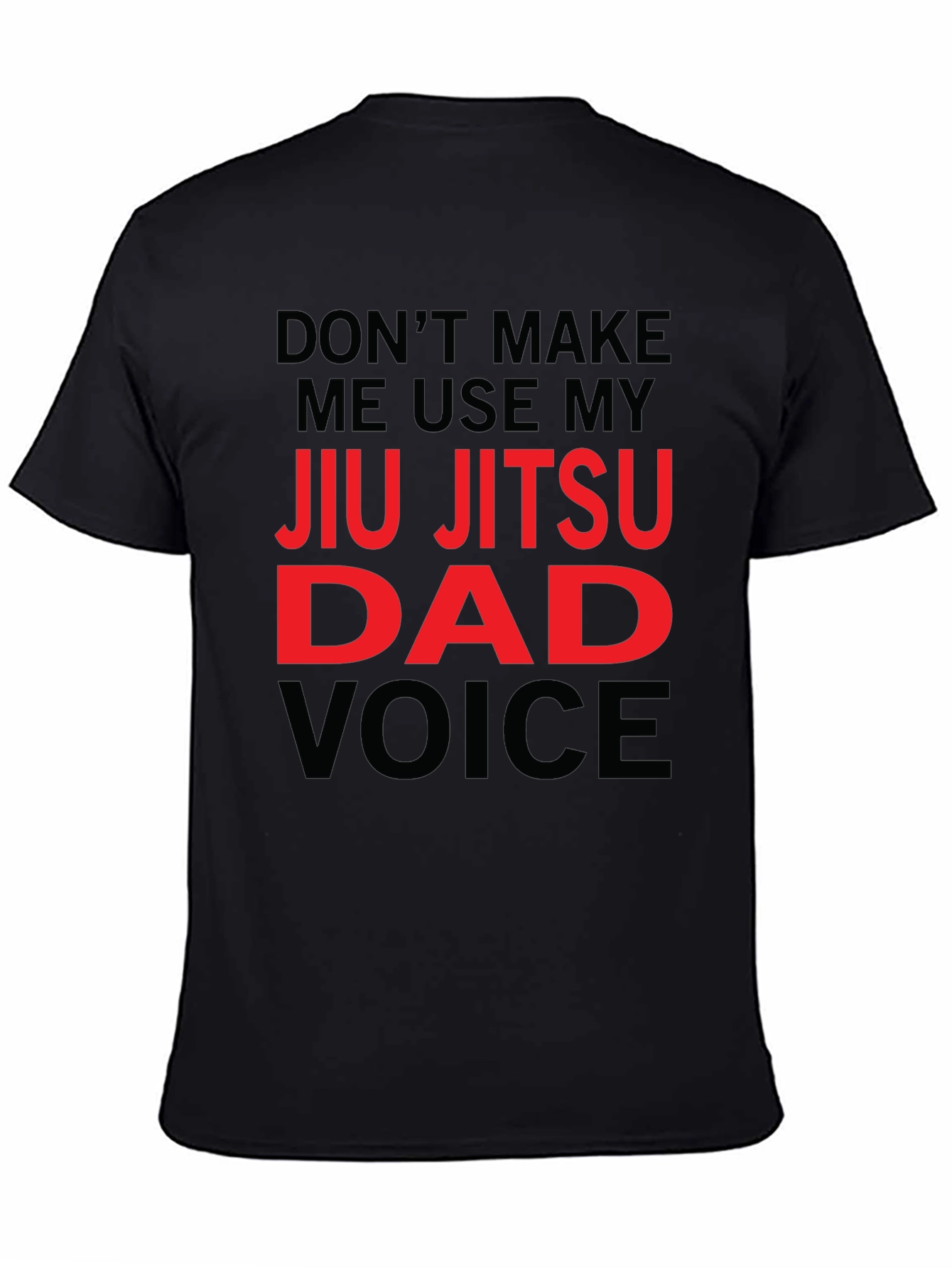Jiu Jitsu Dad Voice Graphic Tee - Black Cotton Blend T-Shirt