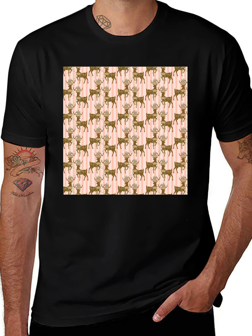 Deer Pattern T-Shirt