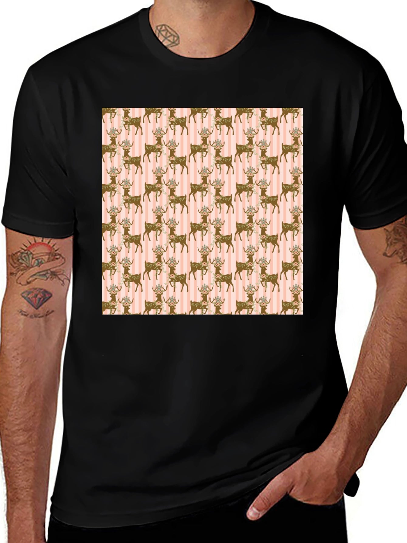 Deer Pattern T-Shirt