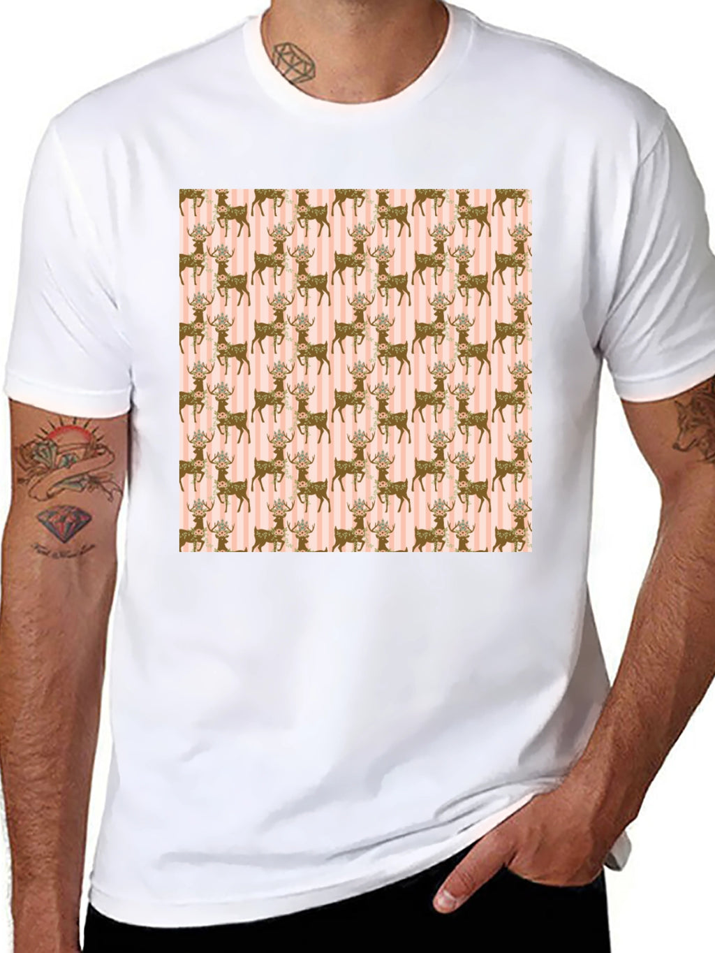 Deer Pattern T-Shirt