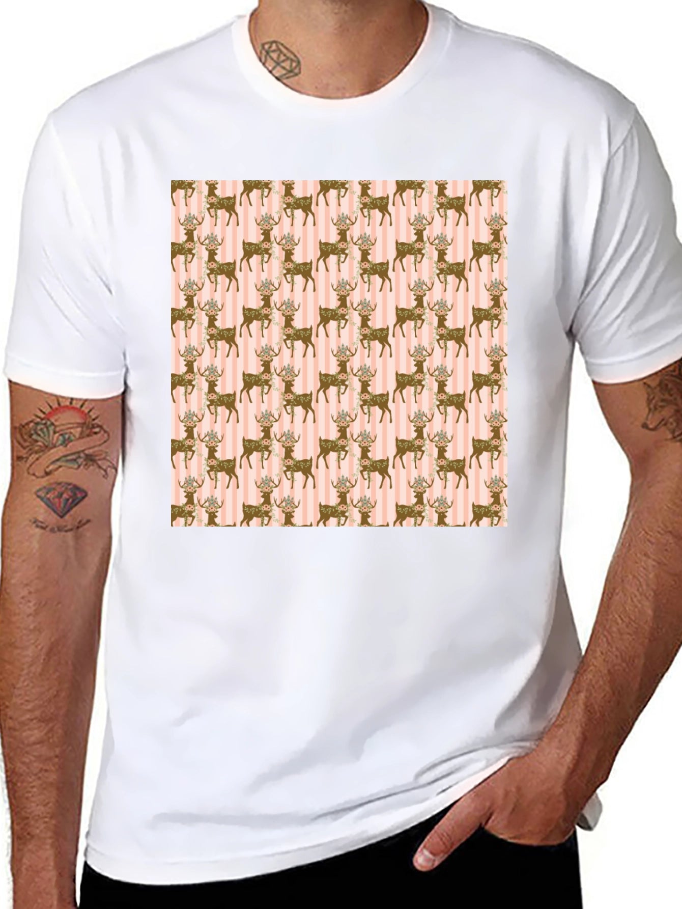 Deer Pattern T-Shirt