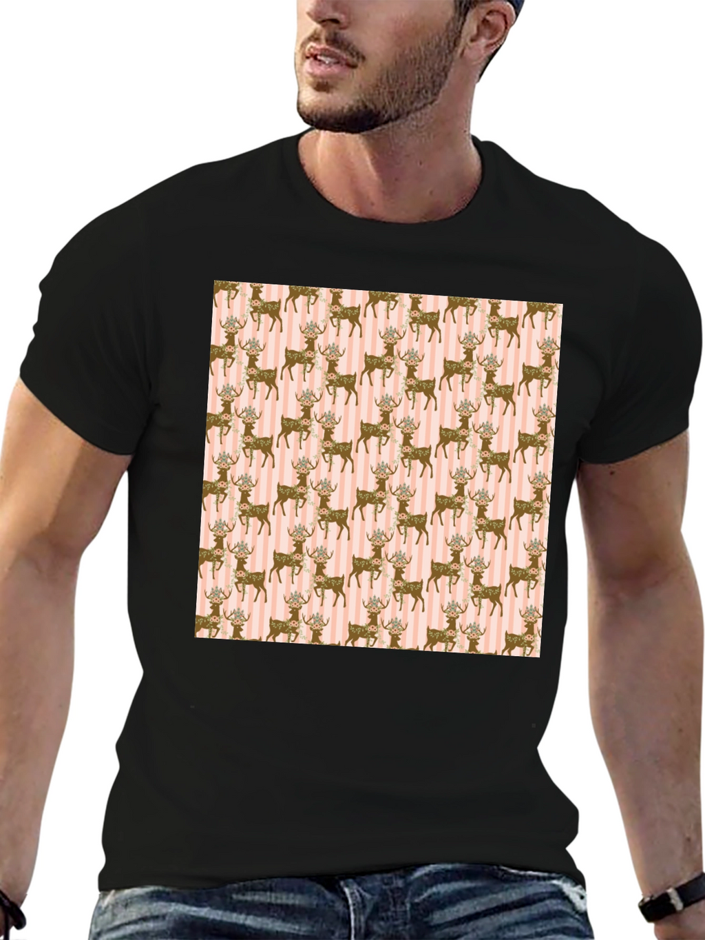Deer Pattern T-Shirt