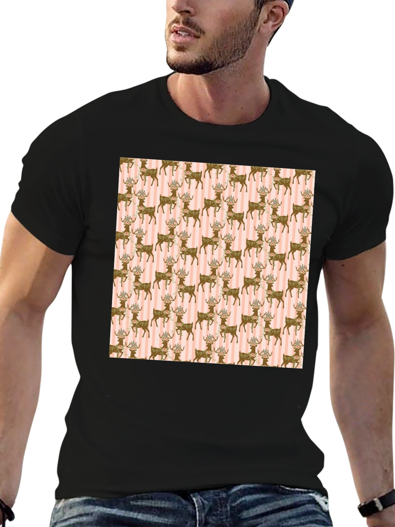 Deer Pattern T-Shirt