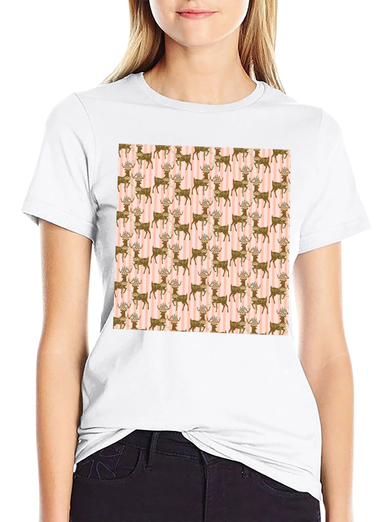 Deer Pattern T-Shirt