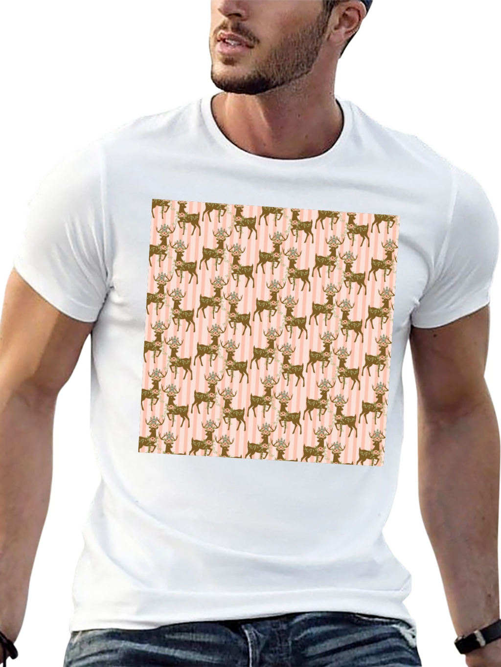 Deer Pattern T-Shirt