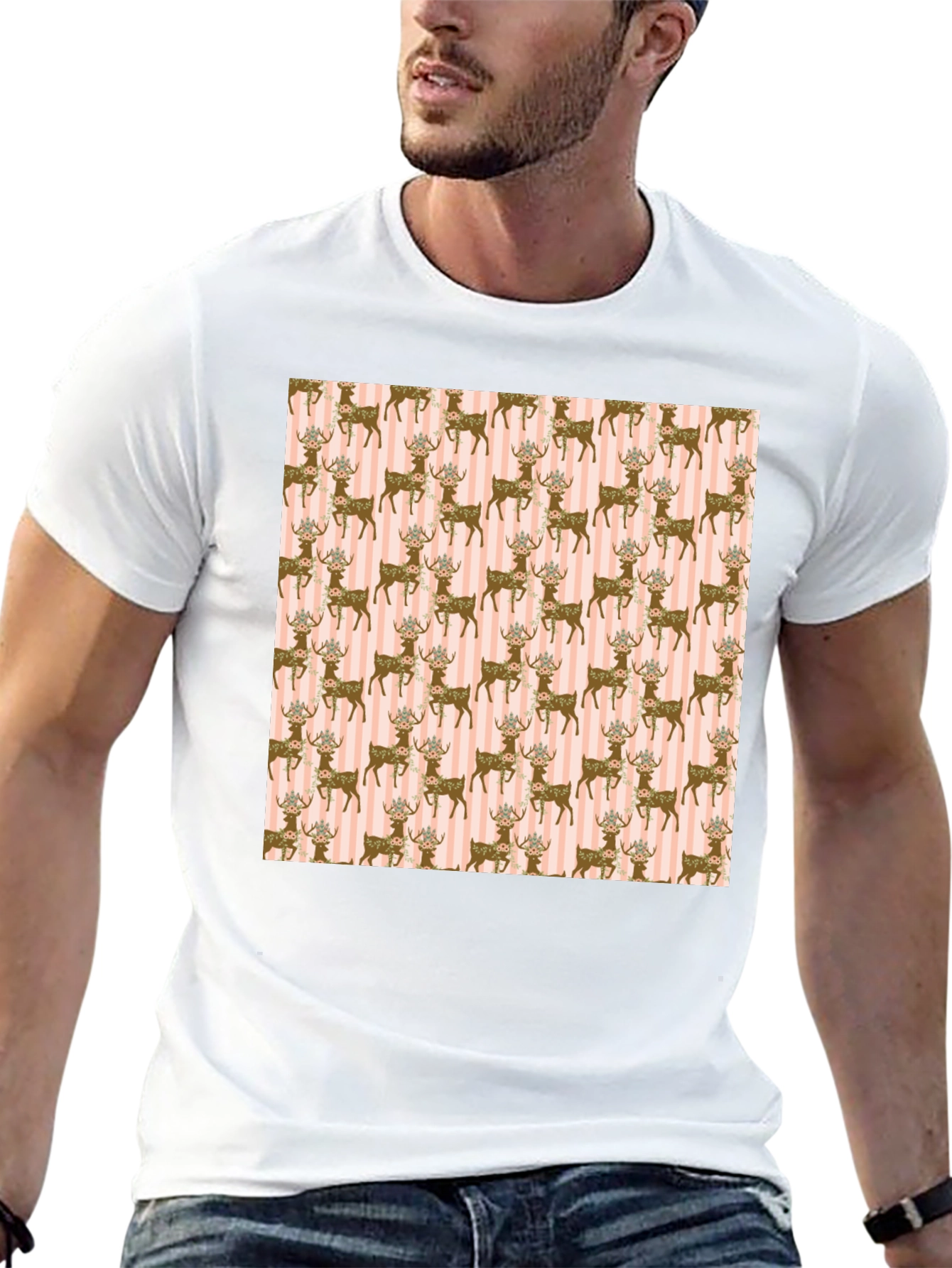 Deer Pattern T-Shirt