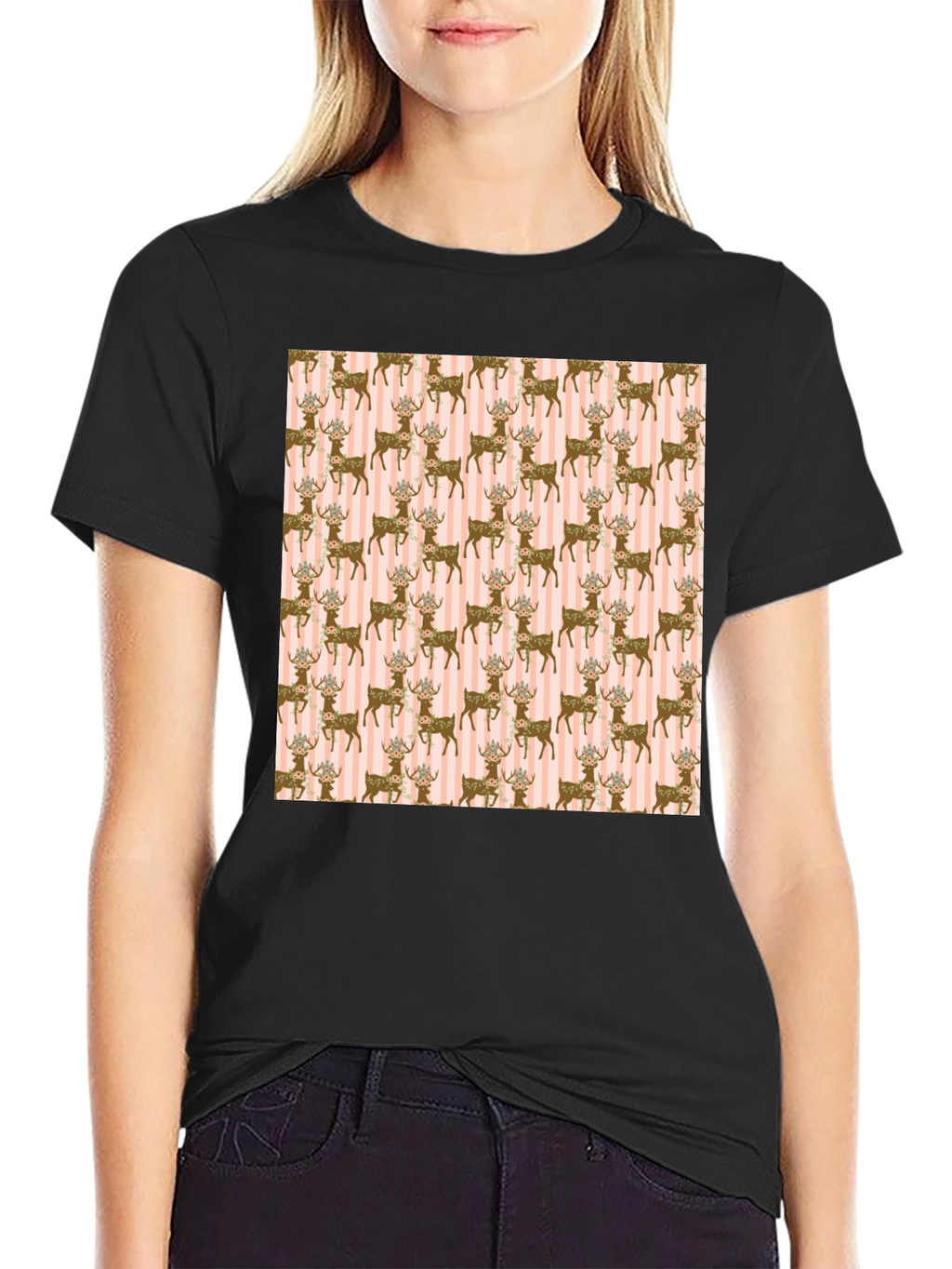 Deer Pattern T-Shirt
