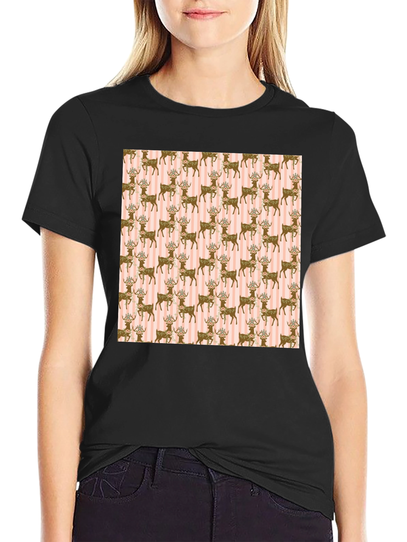 Deer Pattern T-Shirt