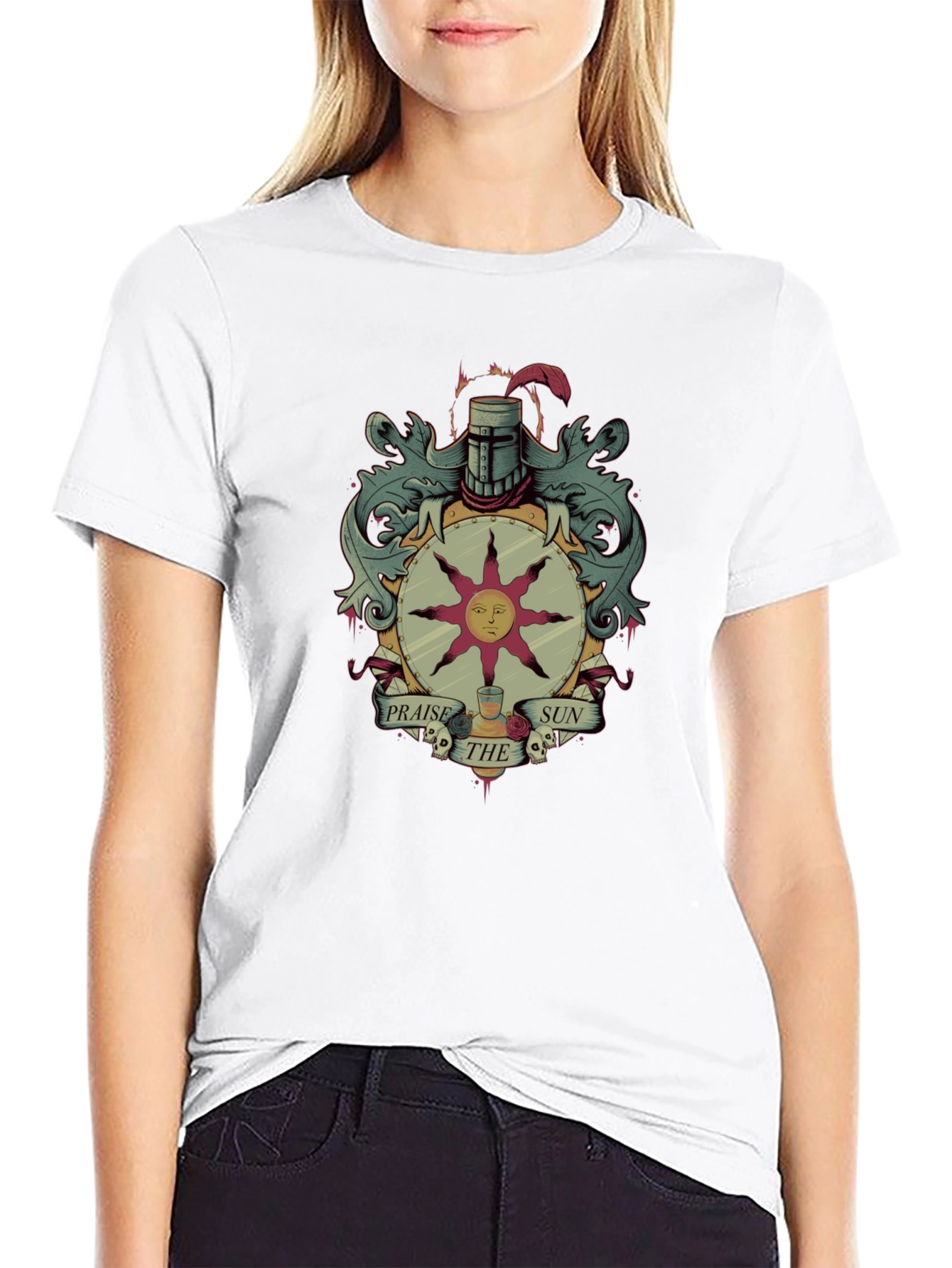 Praise the Sun Knight T-Shirt - Dark Souls Inspired Tee