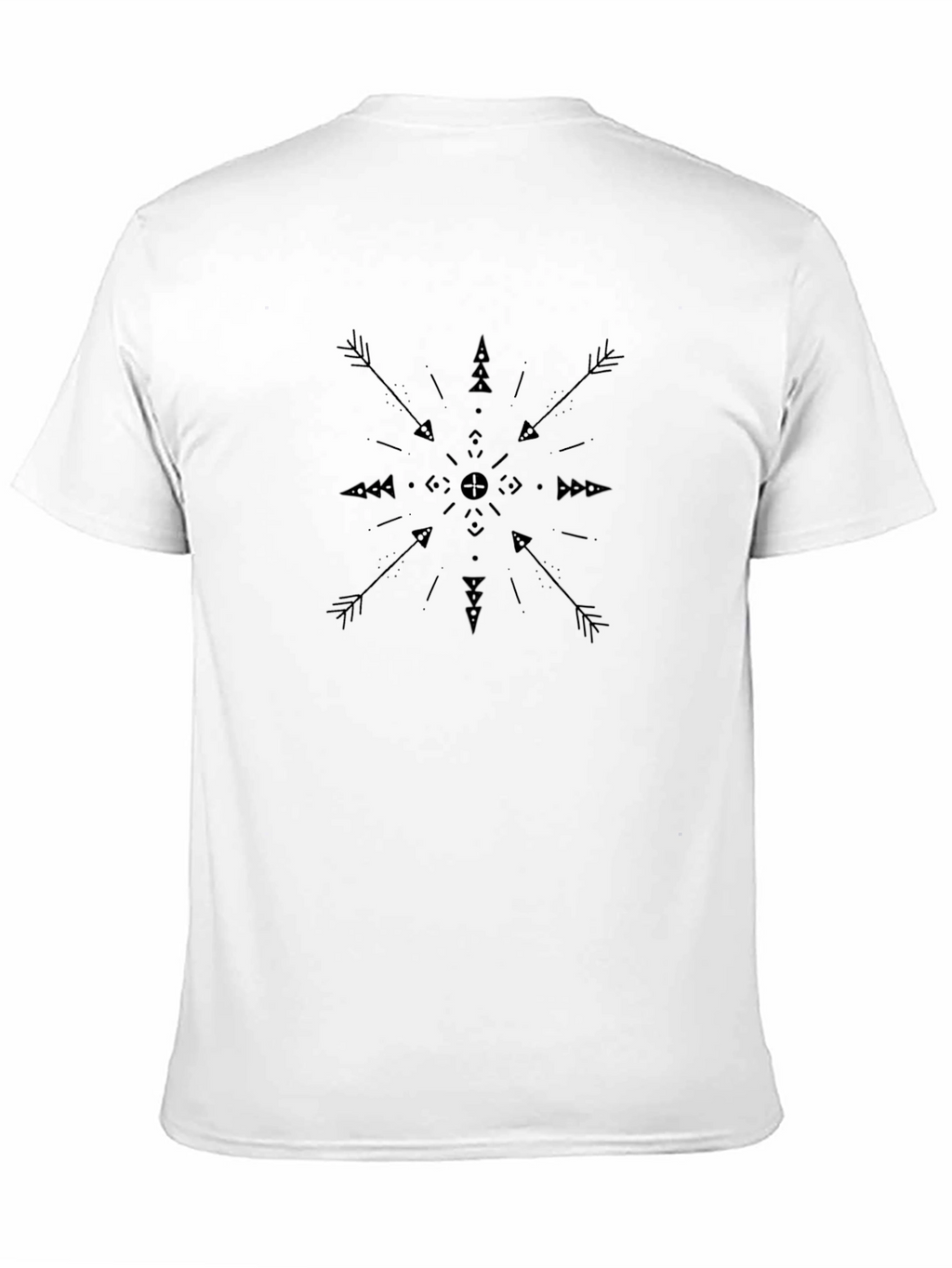 Black Geometric Arrows Graphic Tee