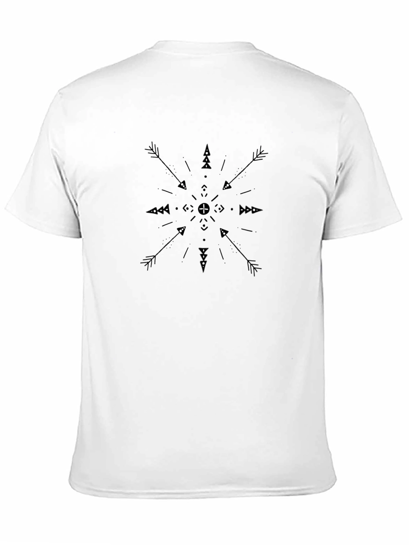 Black Geometric Arrows Graphic Tee
