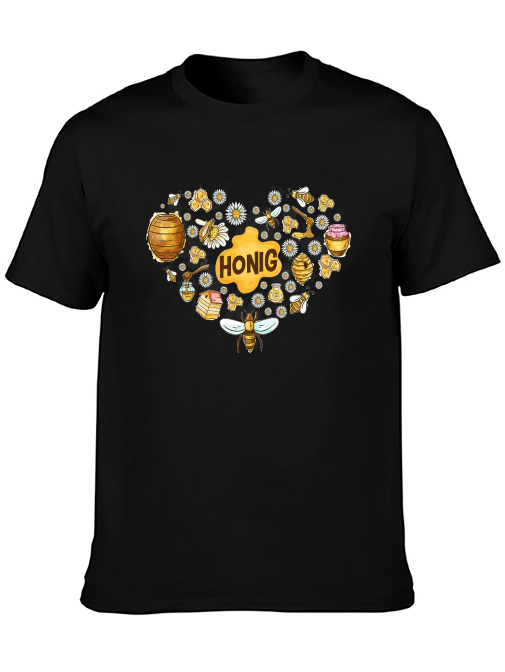 Honey Heart Graphic Tee - Black T-Shirt