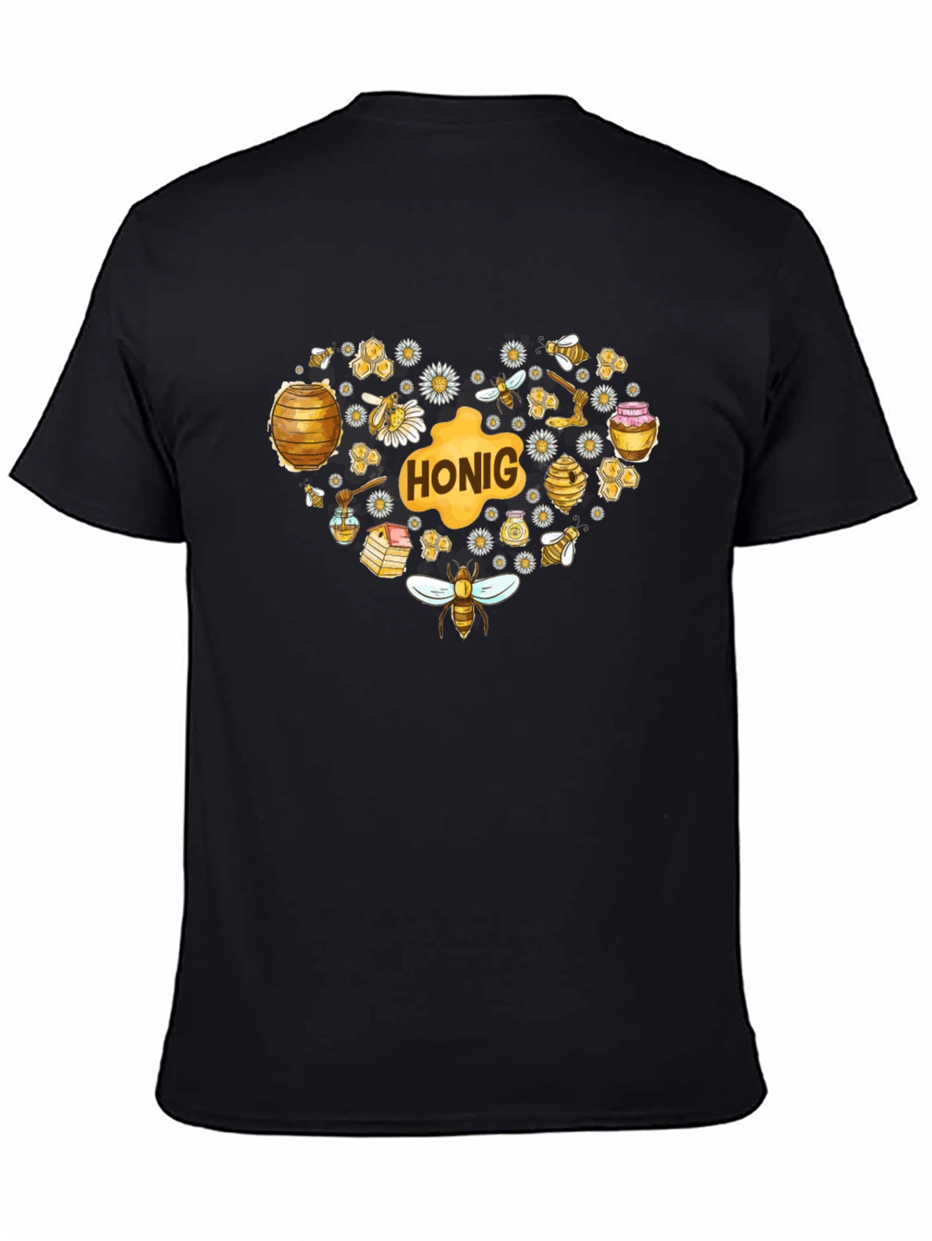 Honey Heart Graphic Tee - Black T-Shirt