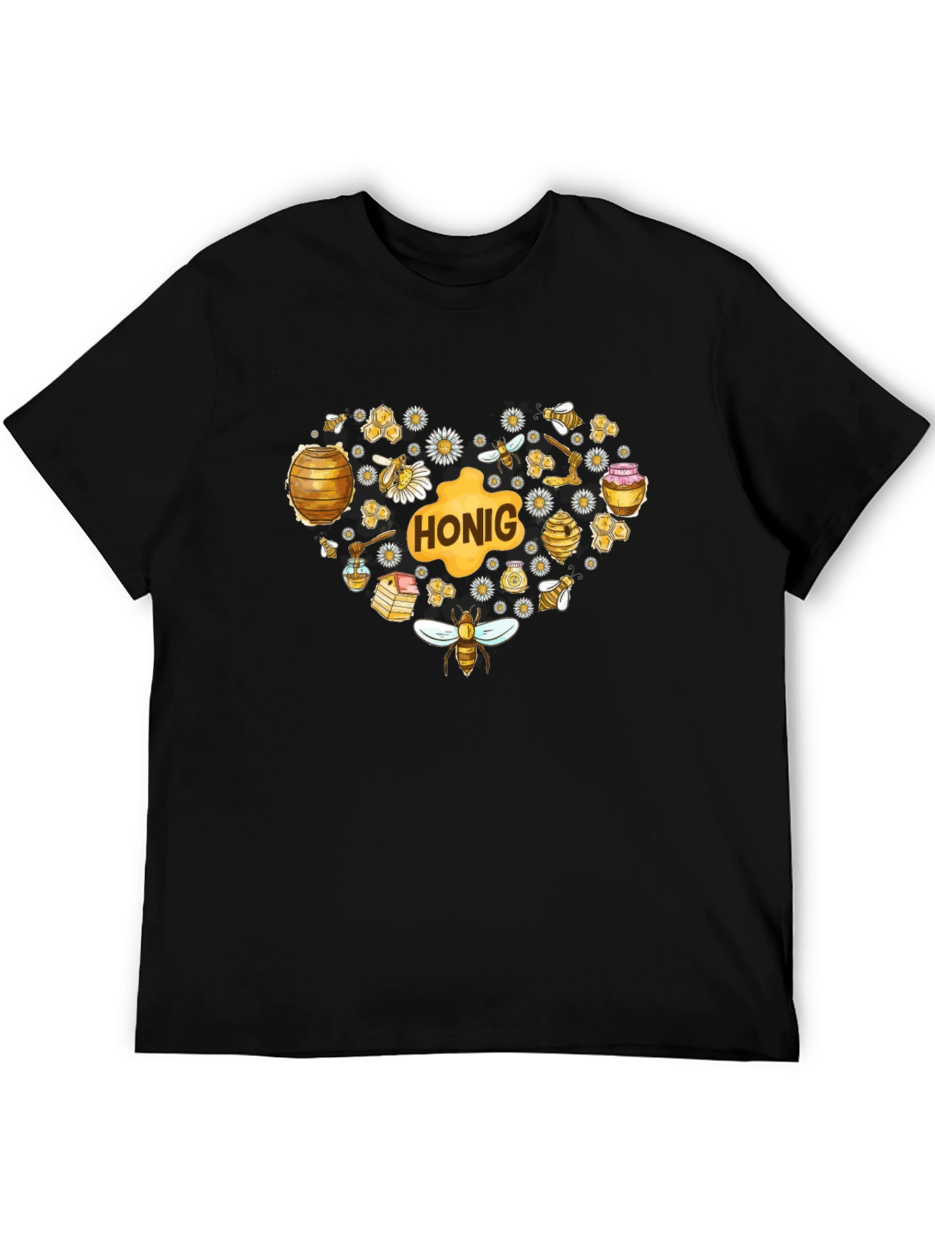 Honey Heart Graphic Tee - Black T-Shirt
