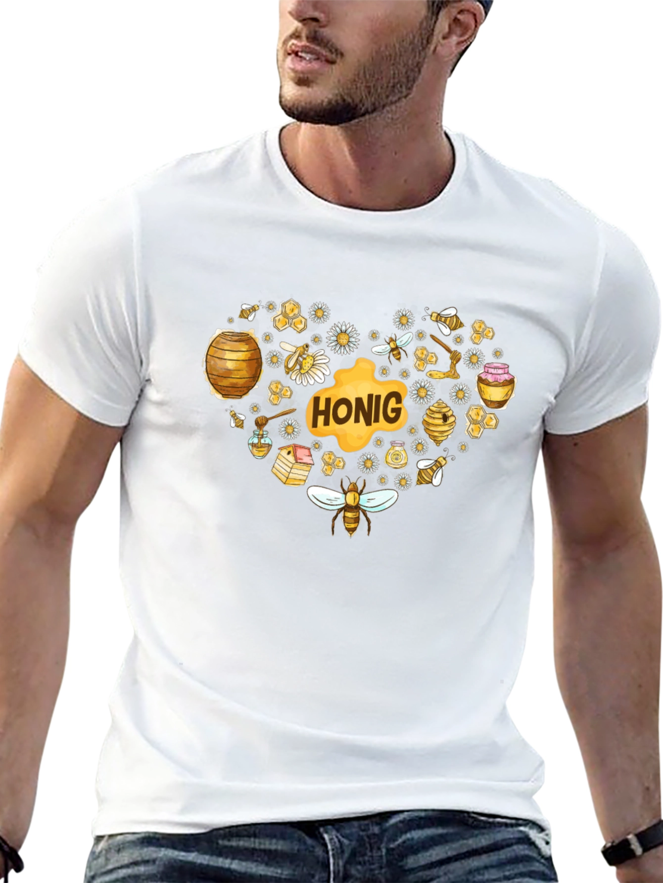Honey Heart Graphic Tee - Black T-Shirt