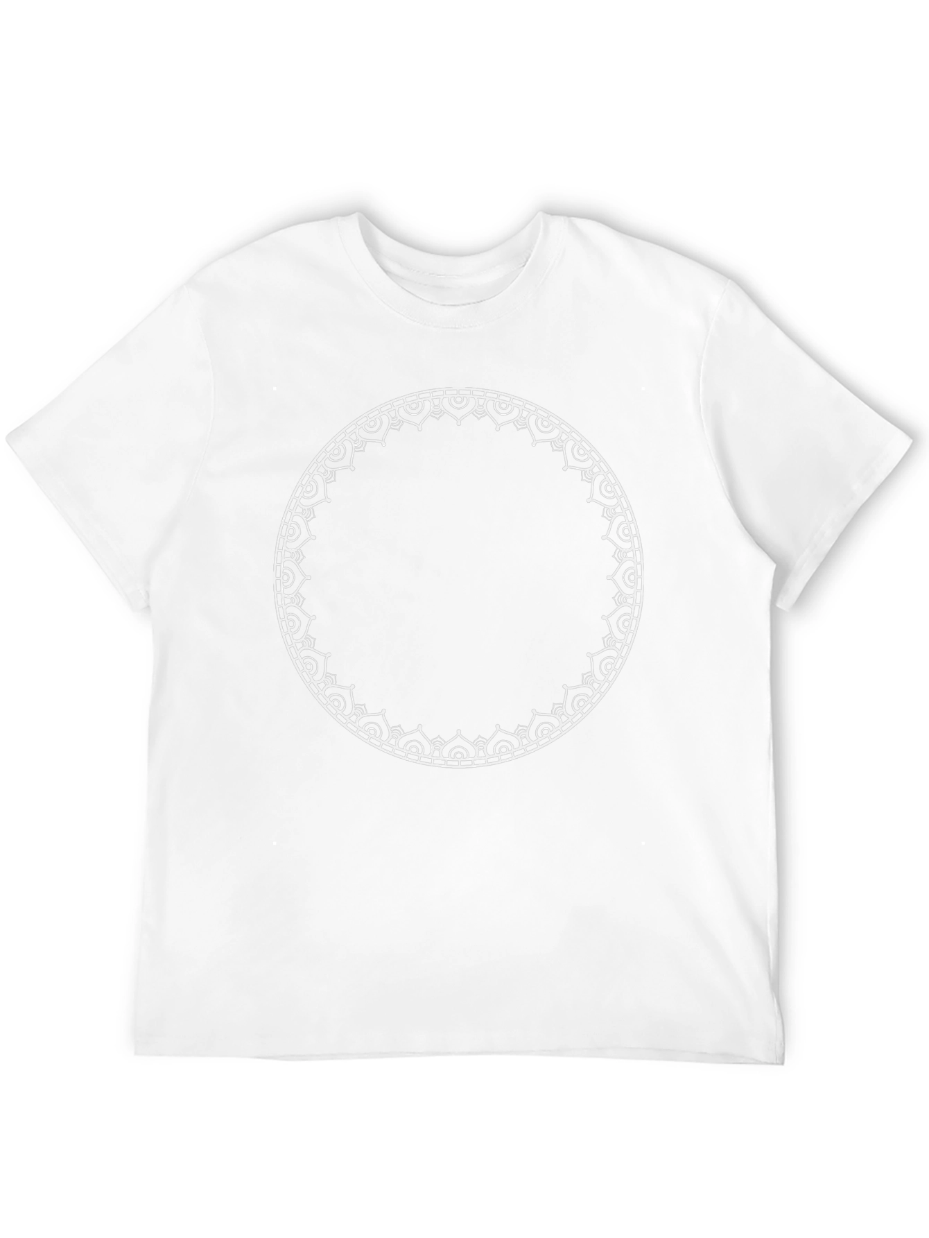 Black Tee with Mandala Circle Graphic