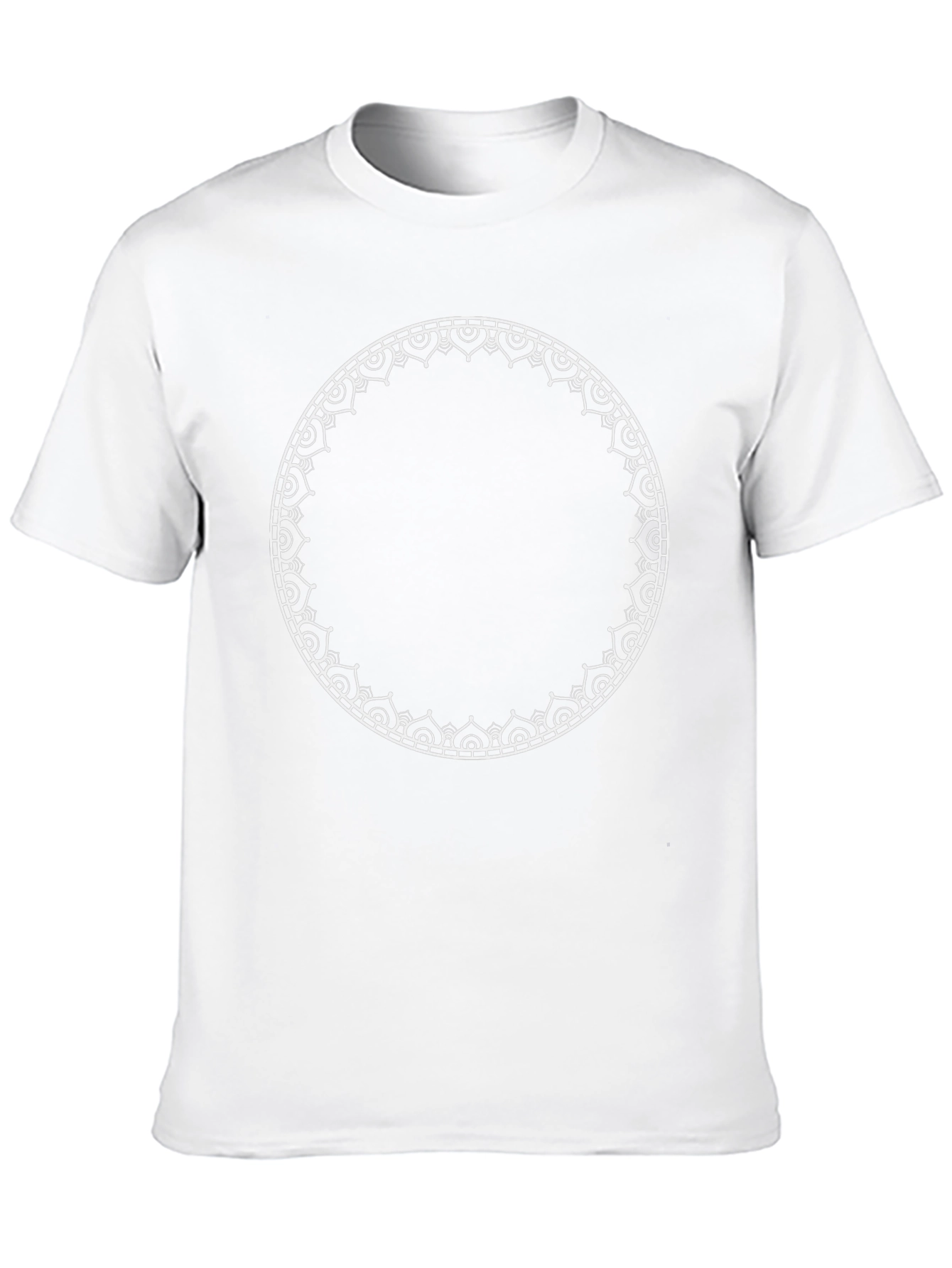 Black Tee with Mandala Circle Graphic
