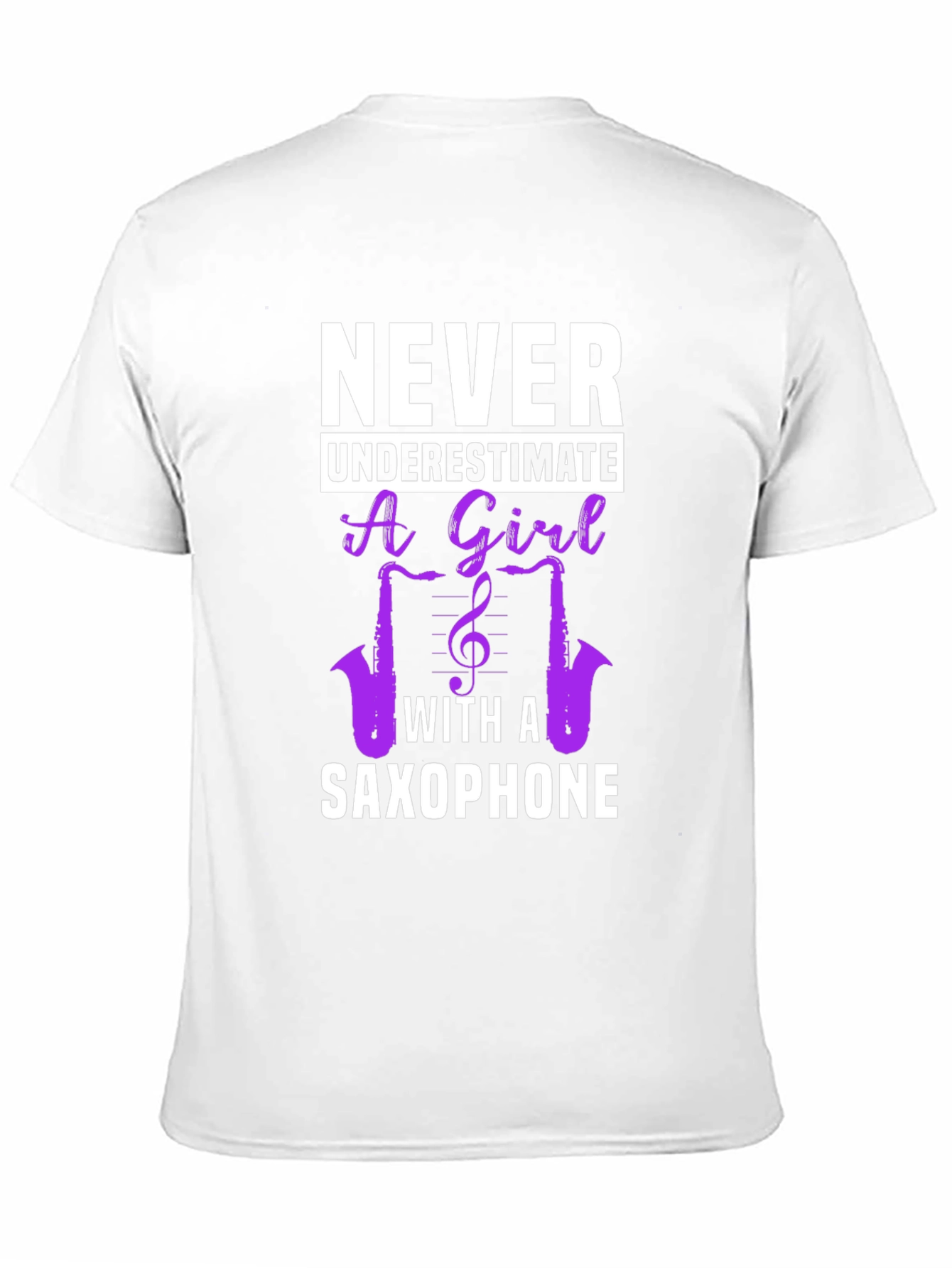 Never Underestimate Saxophone Girl T-Shirt