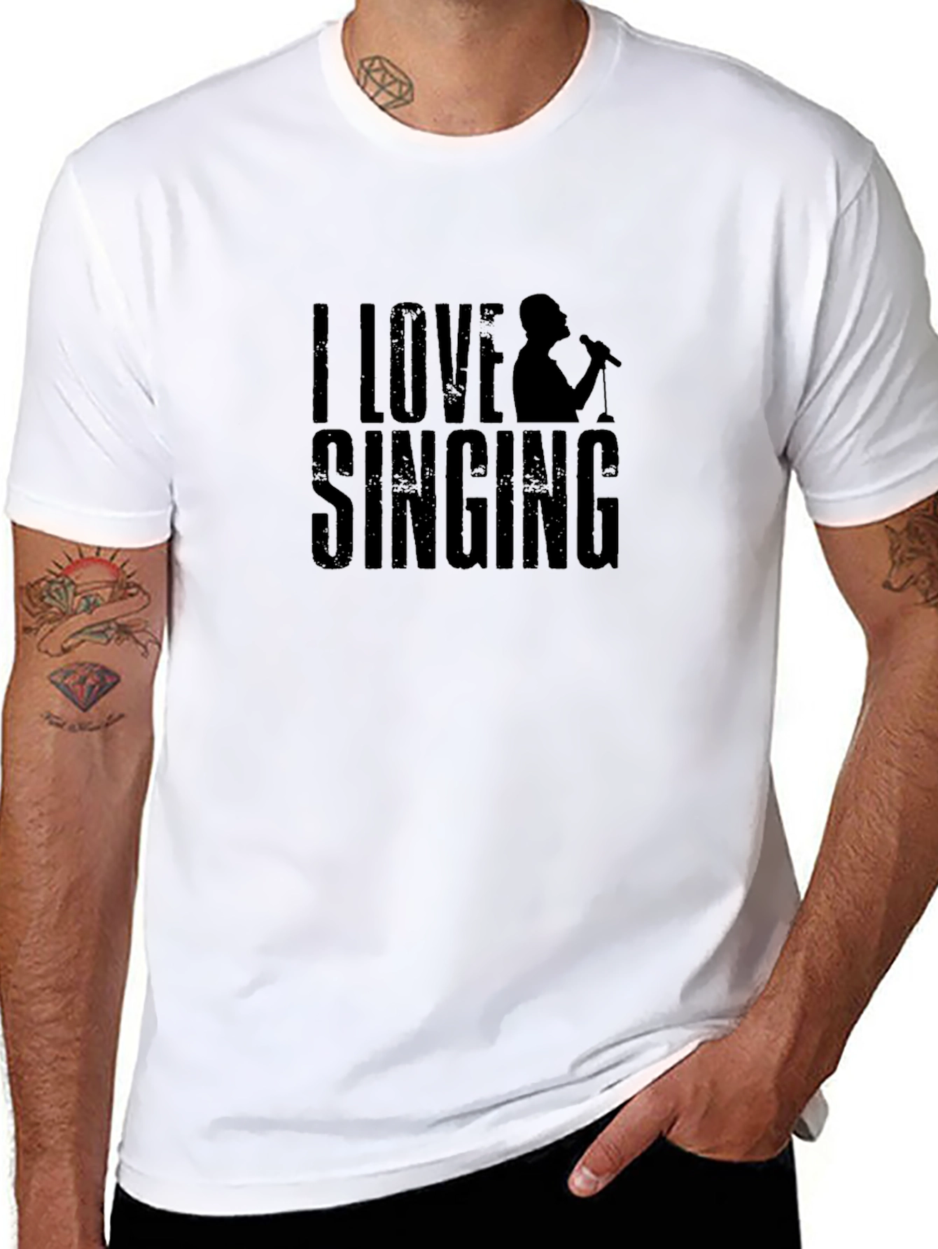 I Love Singing Black T-Shirt
