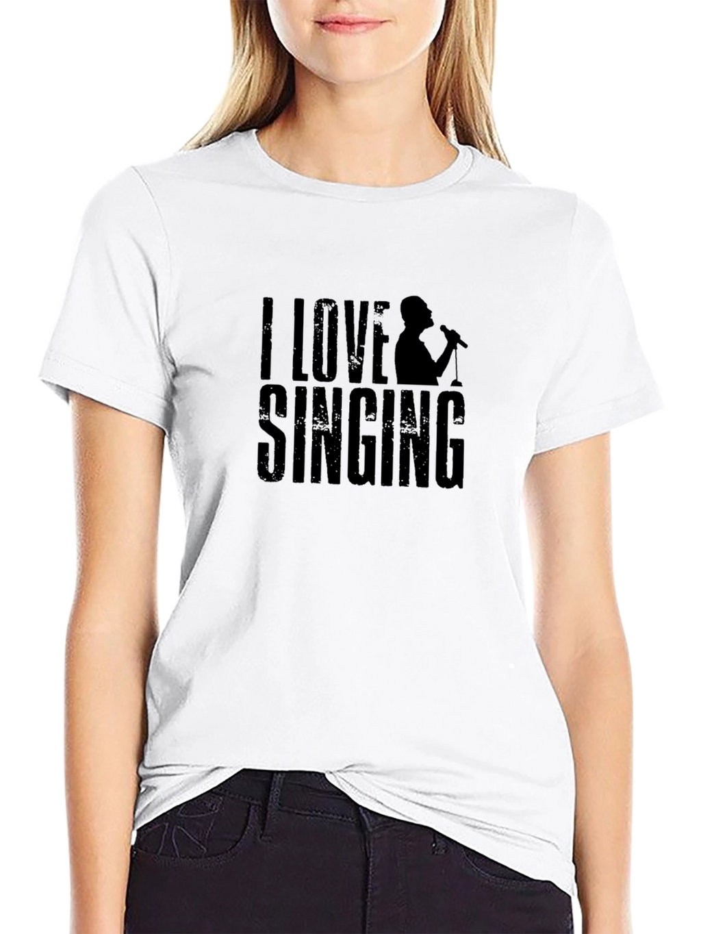 I Love Singing Black T-Shirt