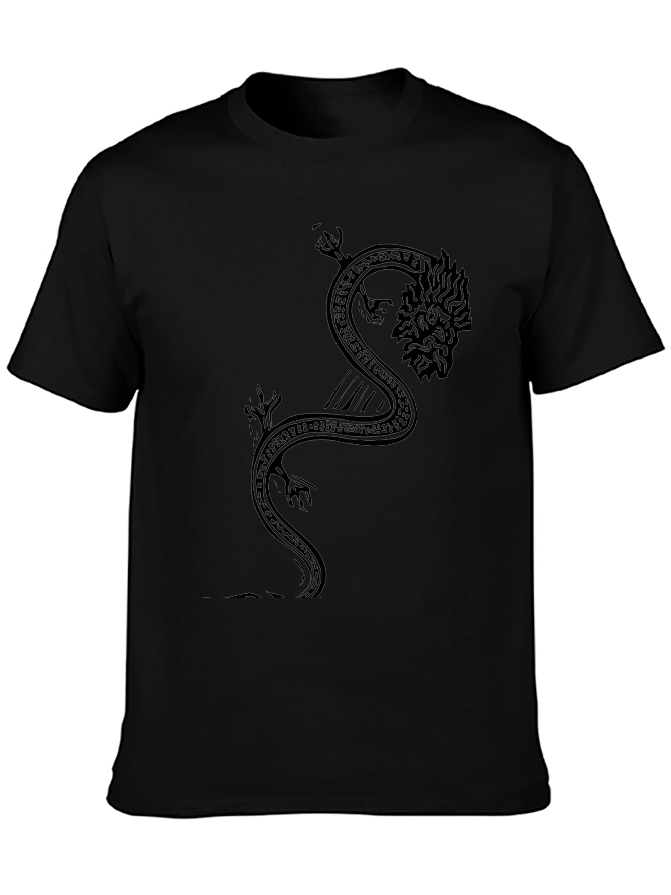 Black Dragon Graphic Tee - Mens Casual Short Sleeve Shirt