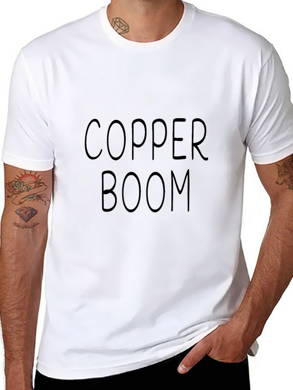 Copper Boom Mens Black Graphic Tee