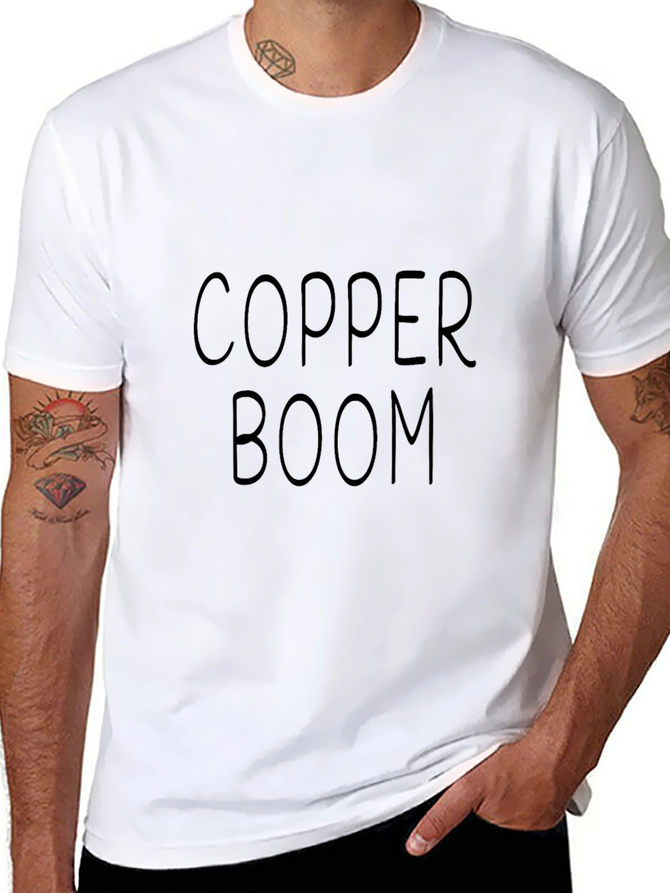 Copper Boom Mens Black Graphic Tee