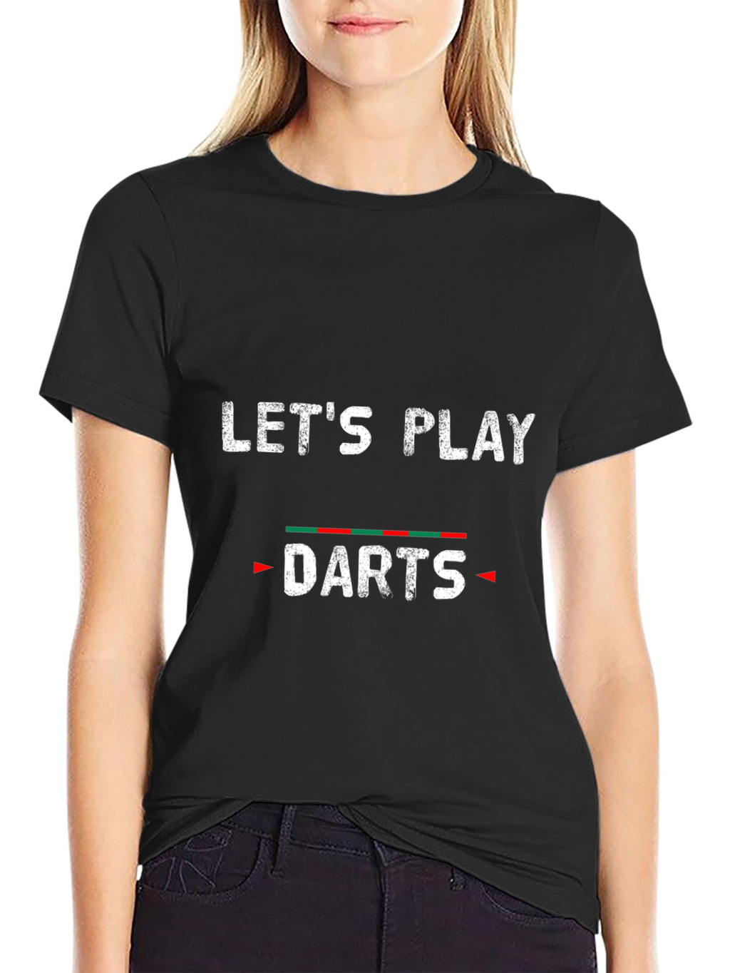 Lets Play Darts Black Graphic Tee