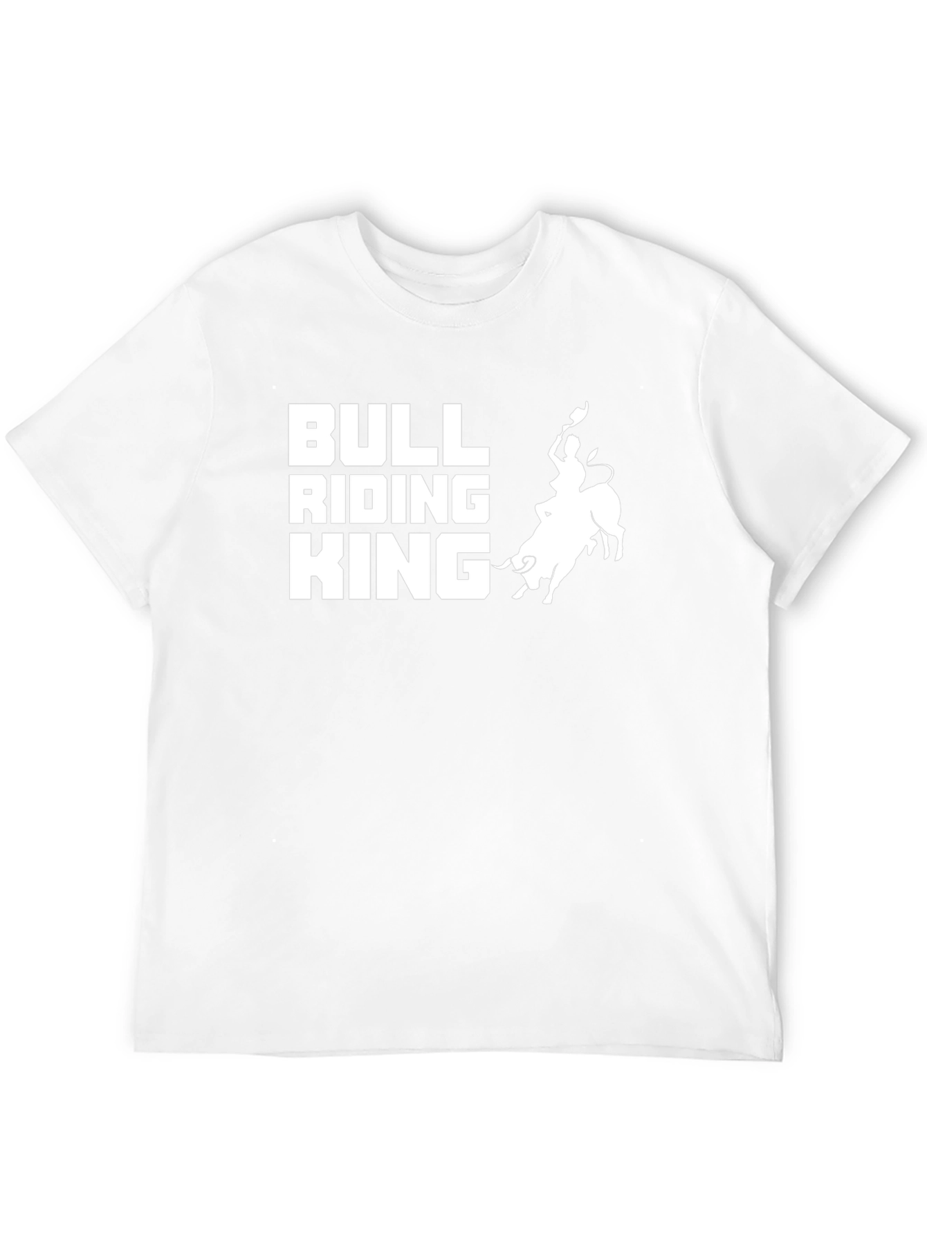 Bull Riding King Graphic Tee - Black Cotton T-Shirt