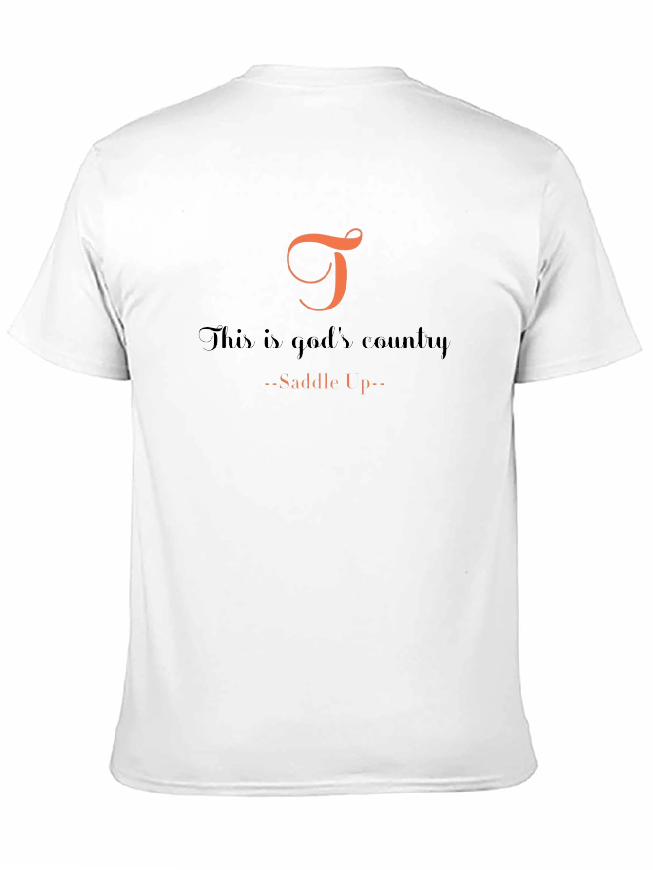 Gods Country Graphic Tee - Saddle Up Black Cotton