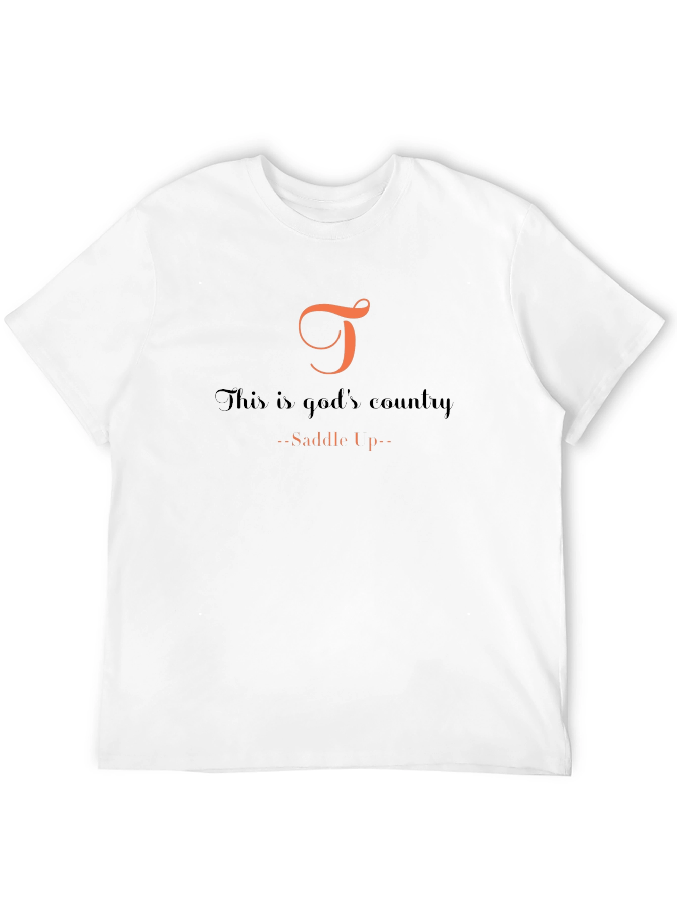 Gods Country Graphic Tee - Saddle Up Black Cotton