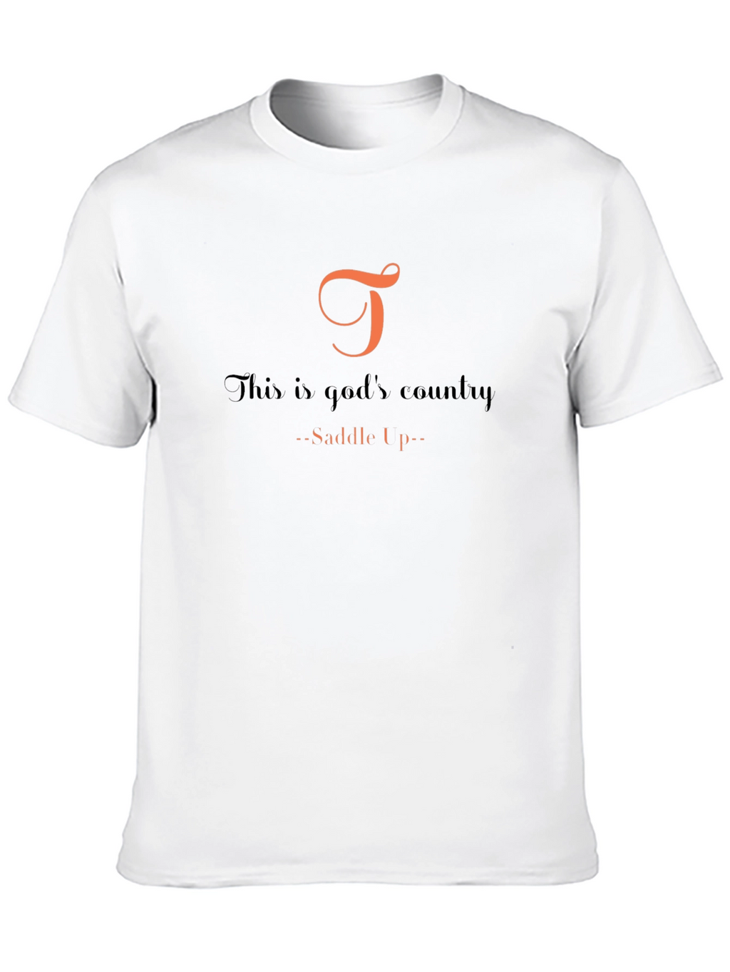 Gods Country Graphic Tee - Saddle Up Black Cotton