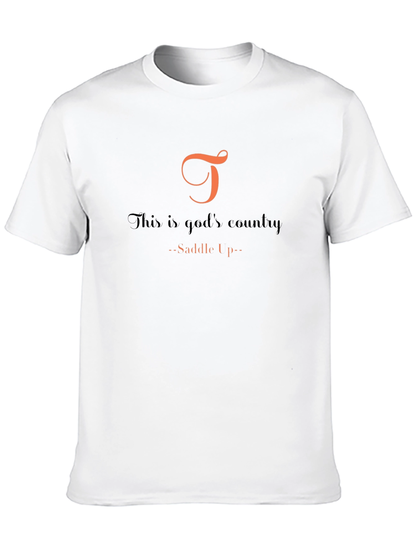 Gods Country Graphic Tee - Saddle Up Black Cotton